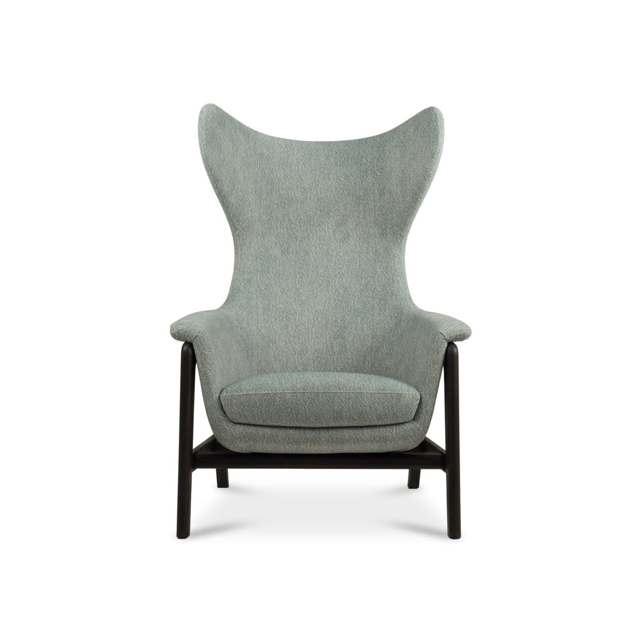 BUTTERFLY upholstered armchair with wooden base