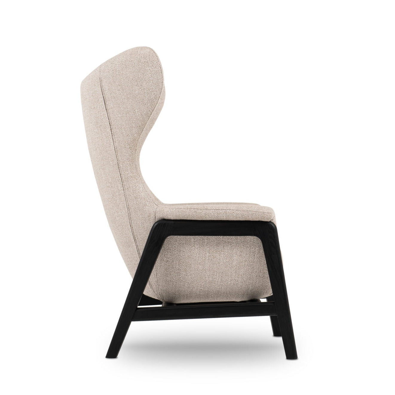 BUTTERFLY upholstered armchair with wooden base