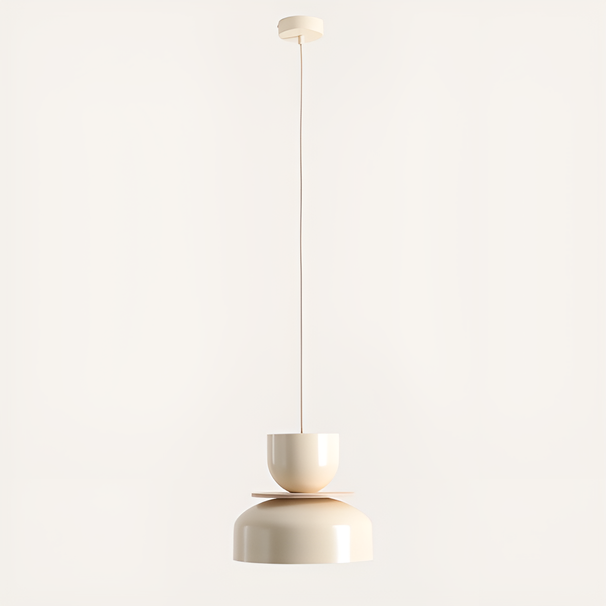 Creamy hanging lamp