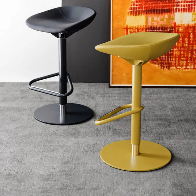 Swivel Bar Stool PALM upholstered with a black base