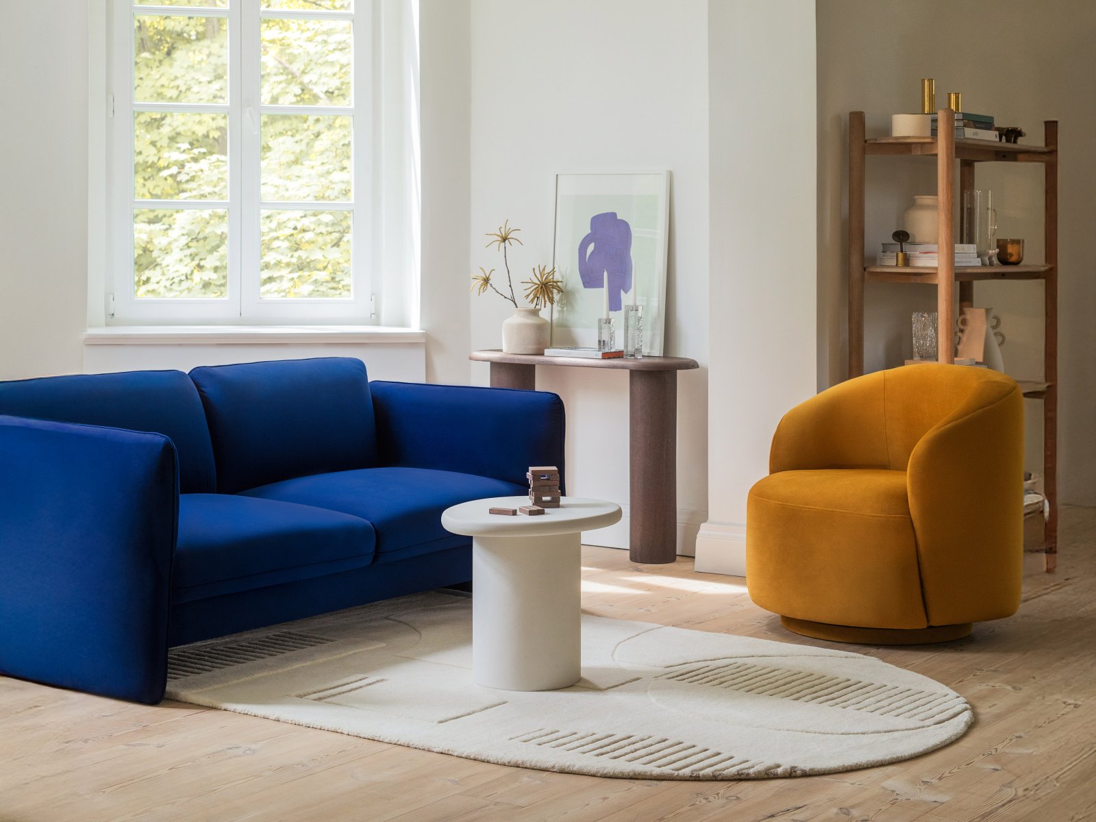 Sofa aksamitna 2-osobowa GEORGIA migdałowy beż