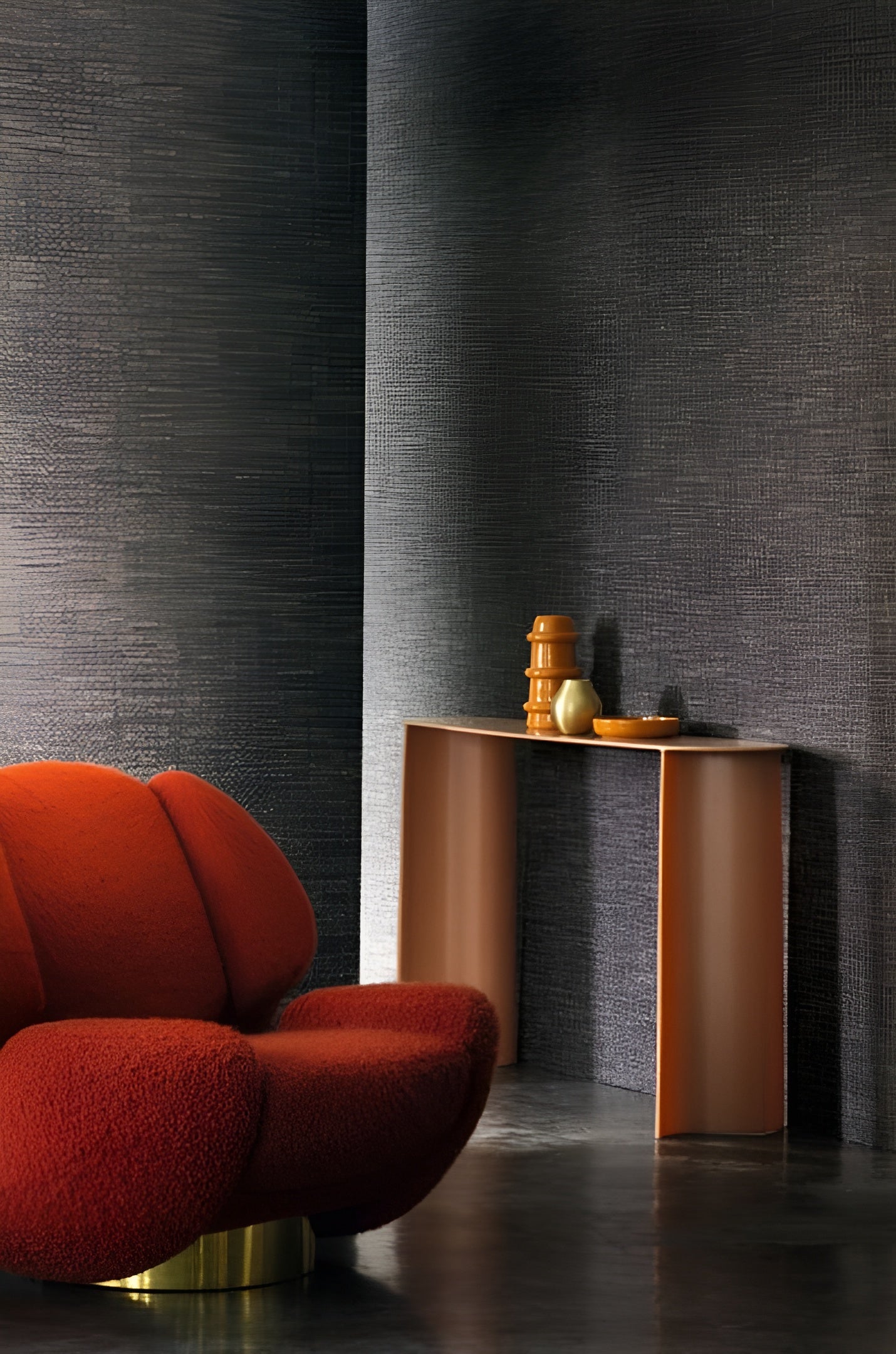 Textile structural wallpaper ALSEK - ECRU ecru
