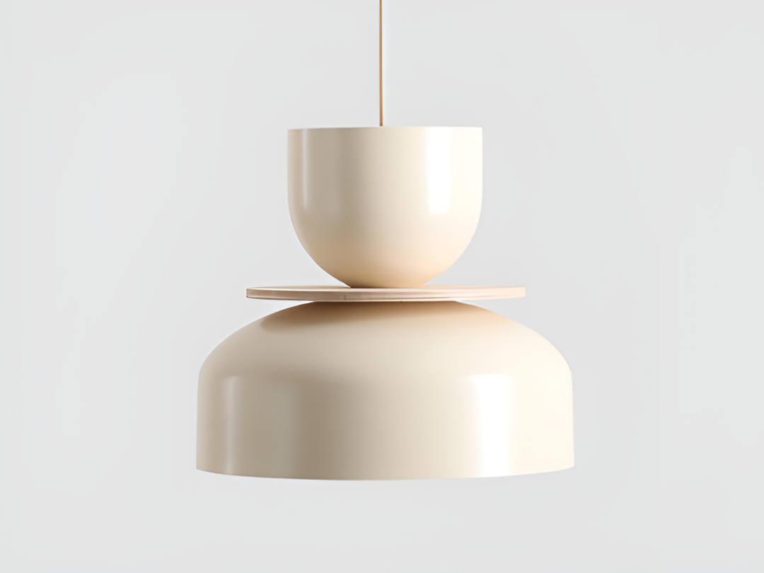 Creamy hanging lamp