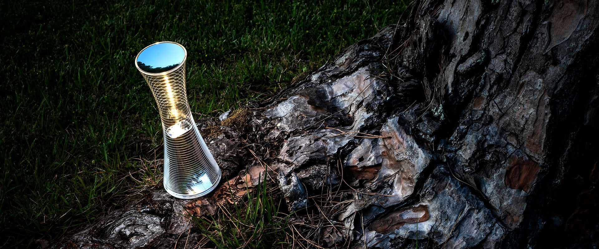 Portable Lamp COMR TOGETHER transparent with silver