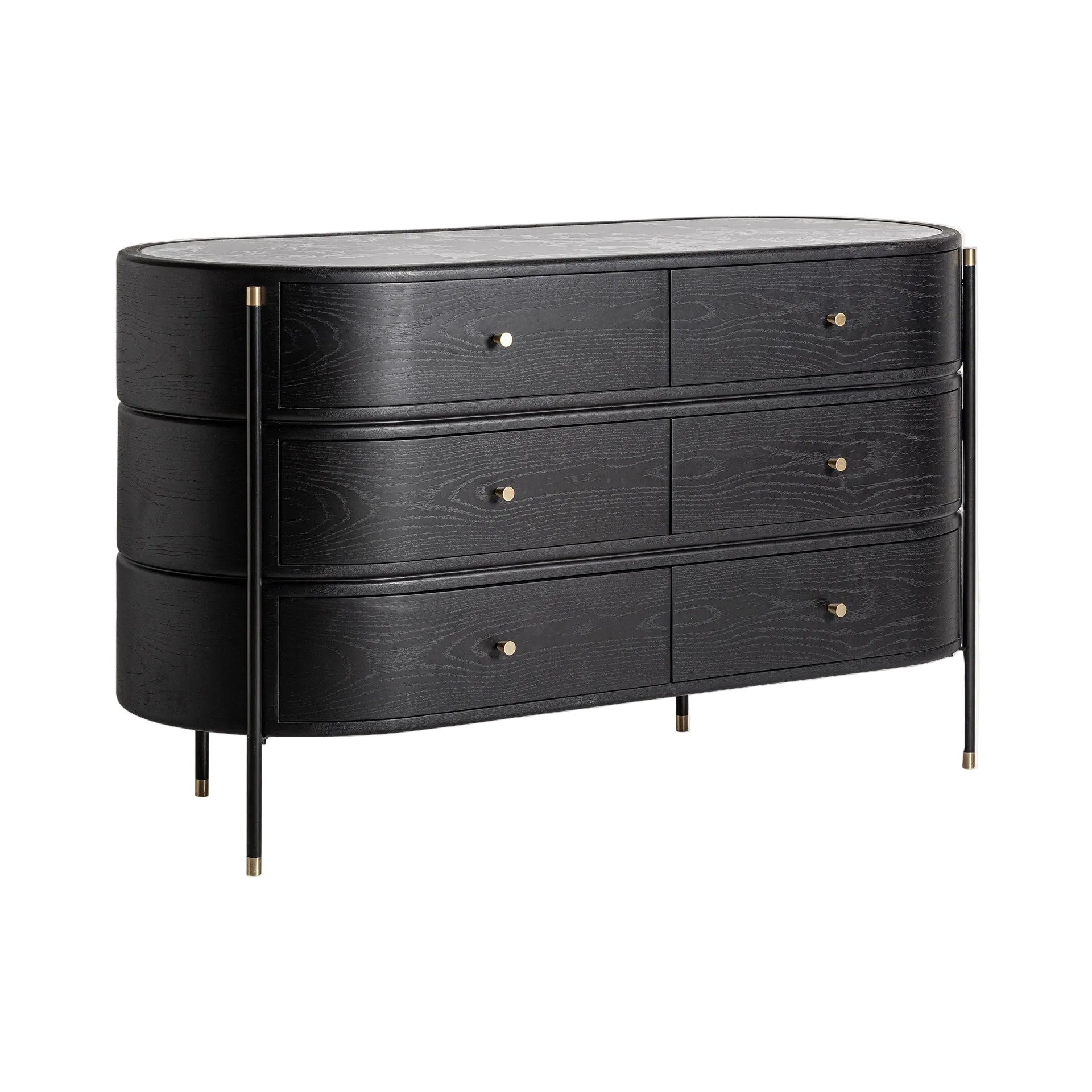 BILZEN Black Drawer Chest