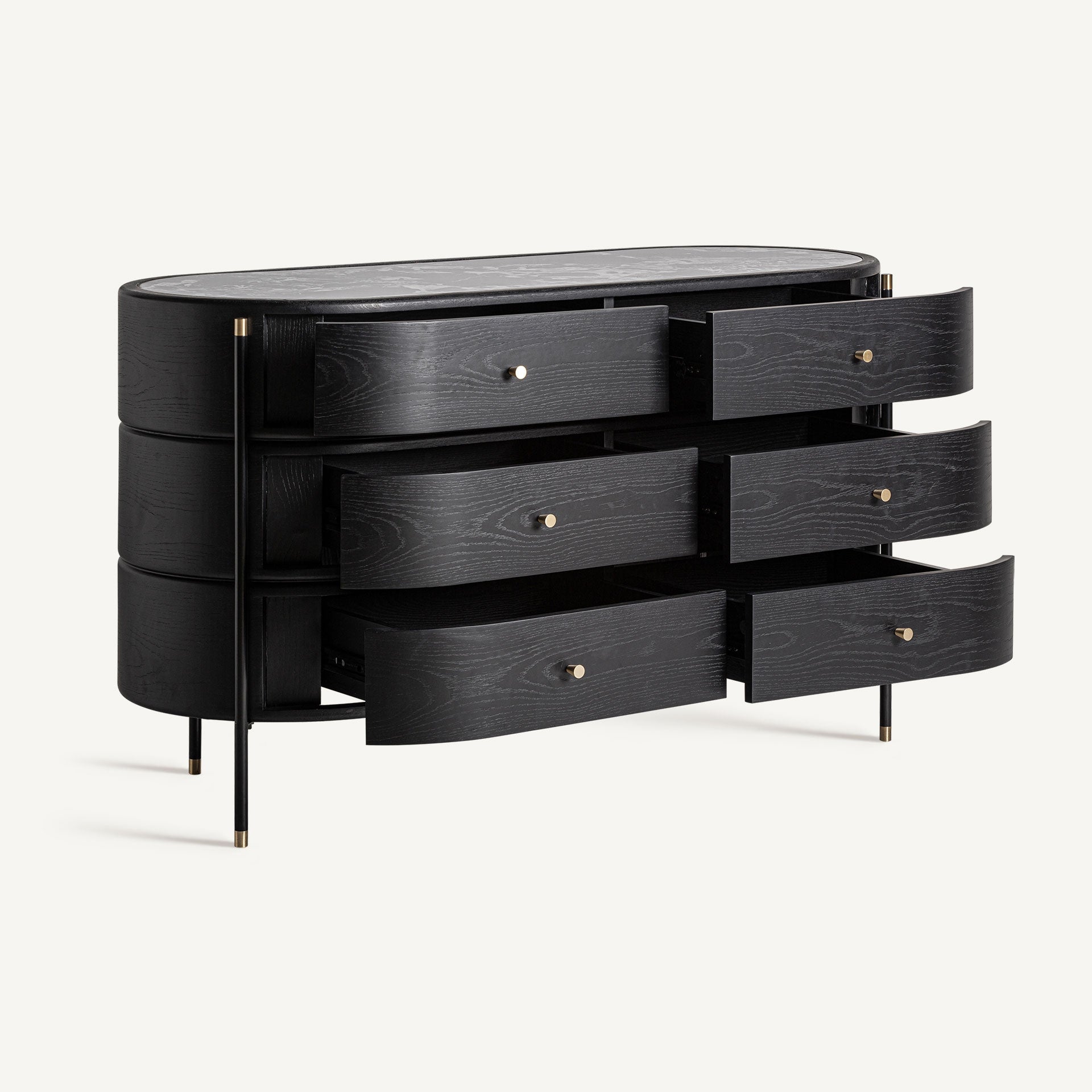 BILZEN Black Drawer Chest