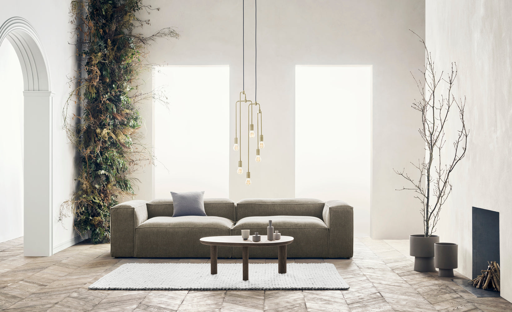 2-Modul-Sofa gepolstert