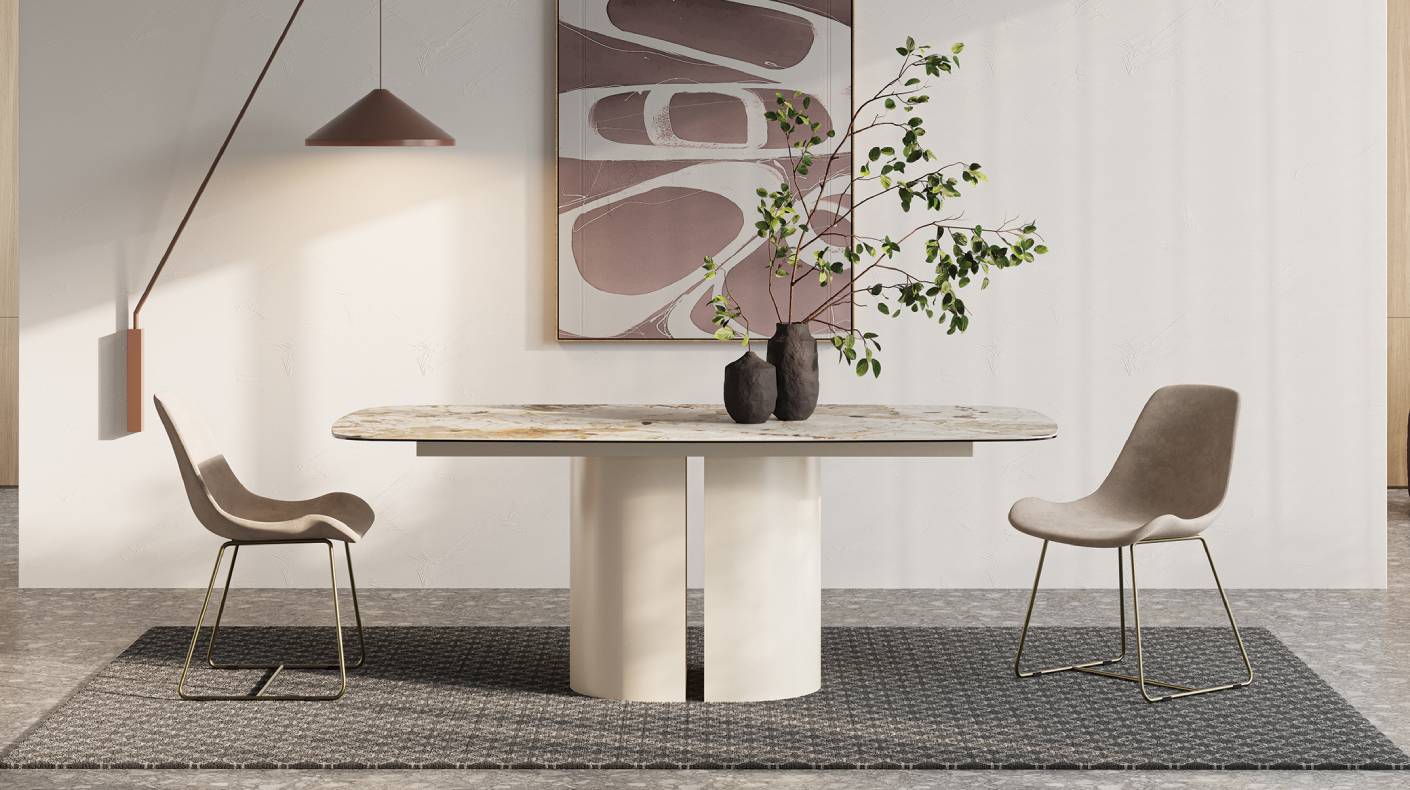 Tisch CRESCENDO aus Quarzkomposit