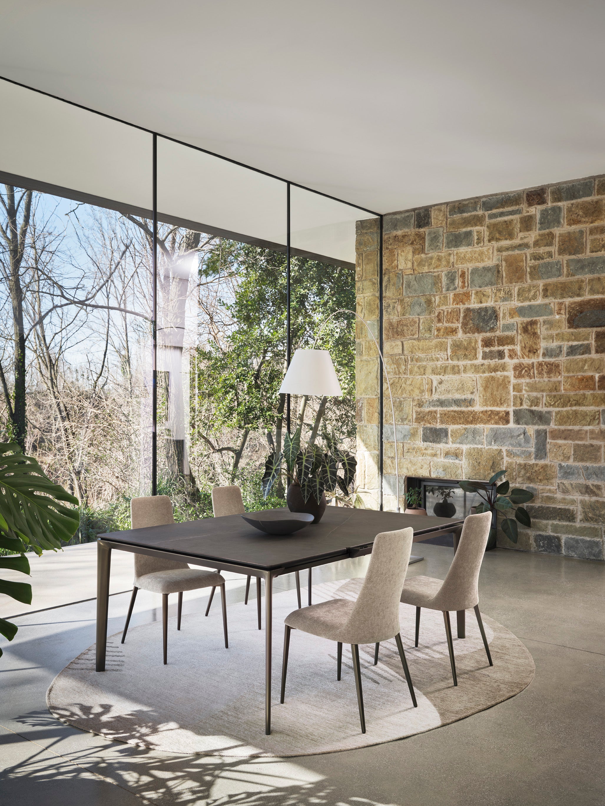 Polsterstuhl ETOILE mit braunem Metallgestell