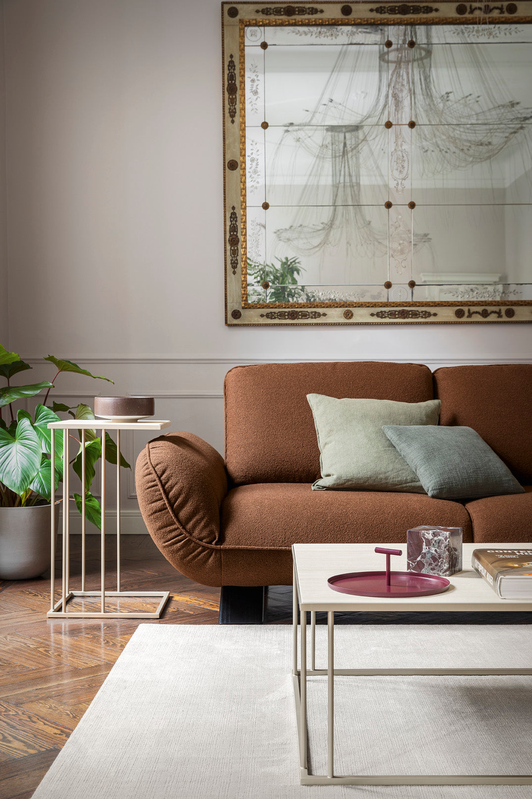 Right-facing upholstered corner sofa FAVOLA