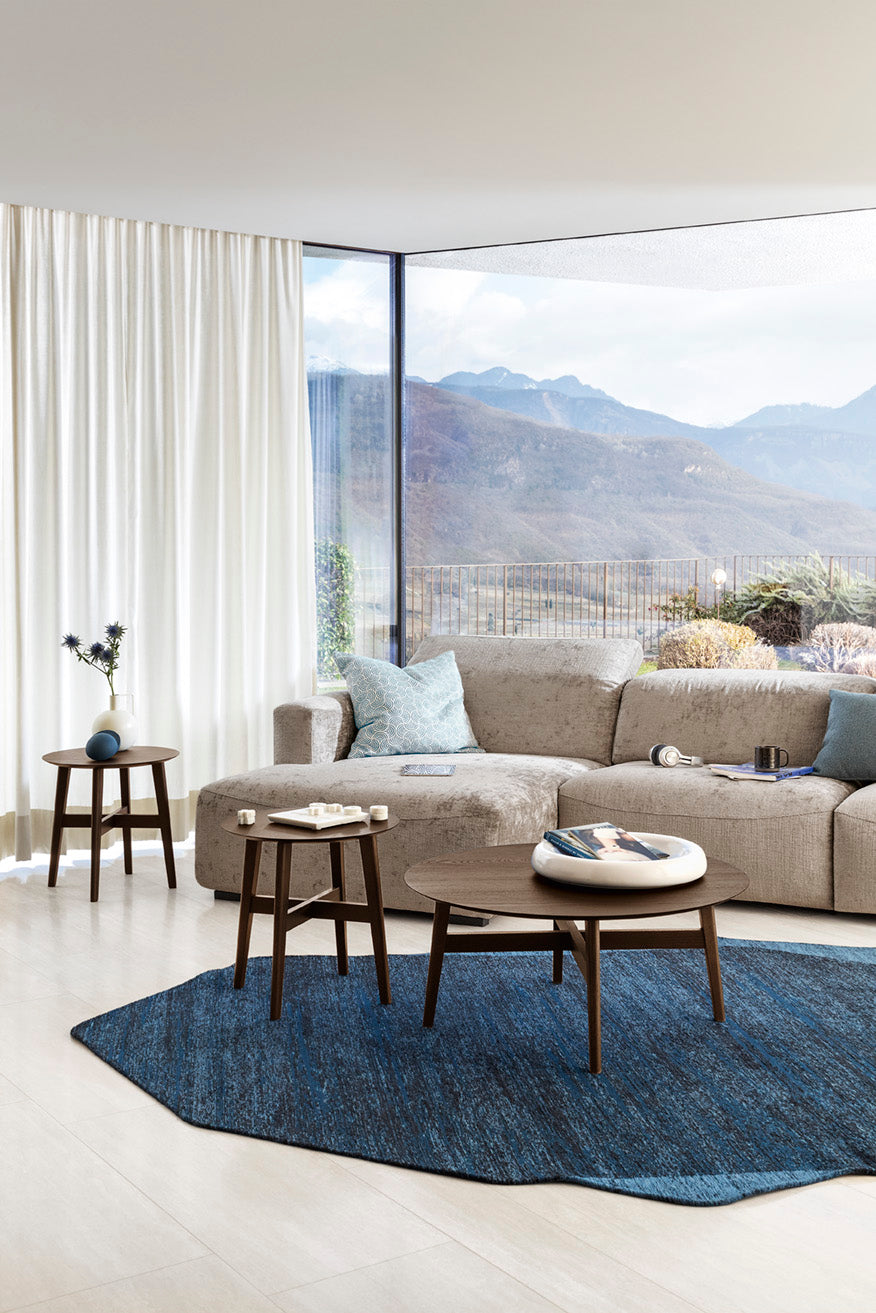 Right-sided upholstered WAVE corner sofa