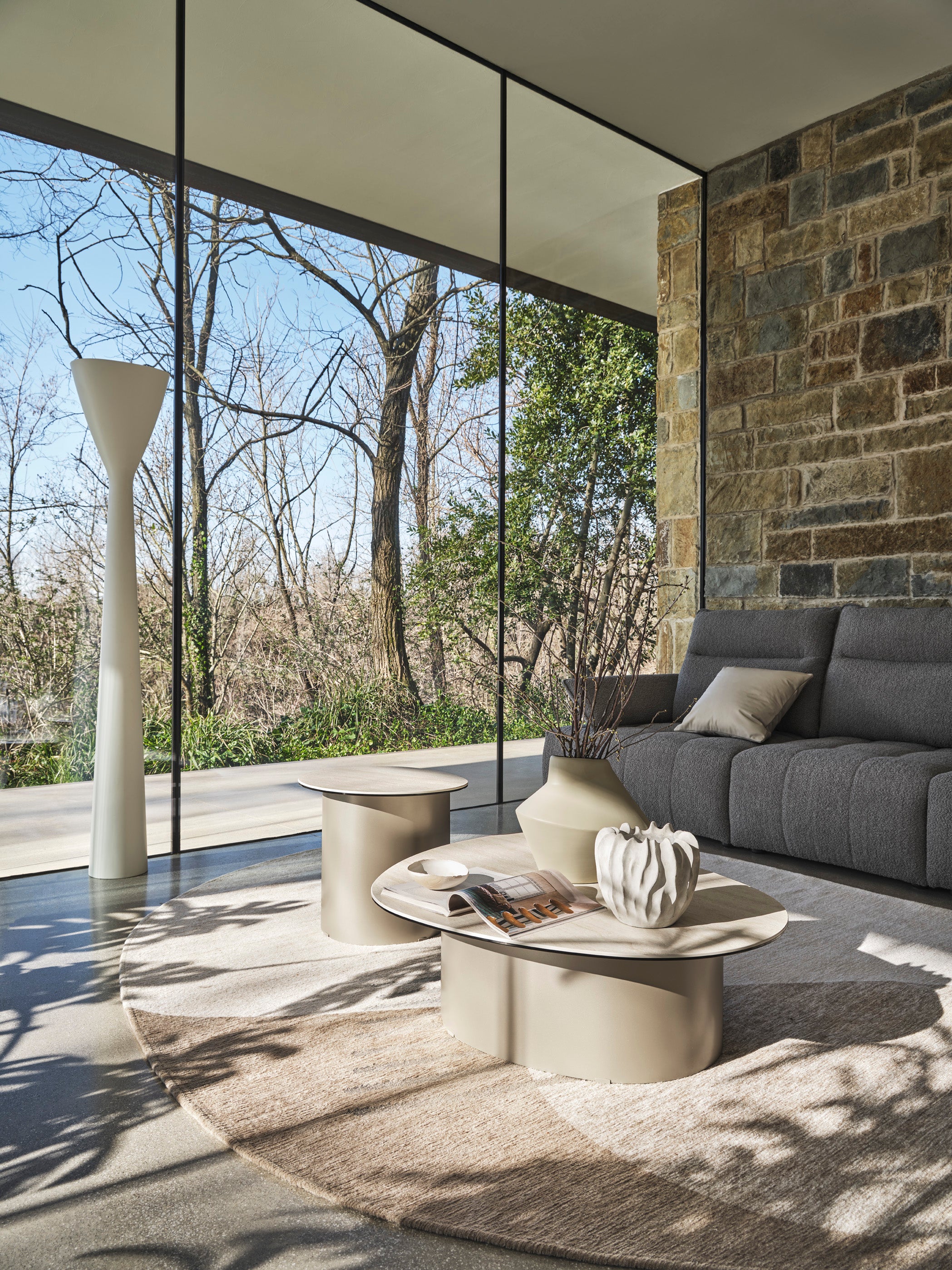 Beistelltisch TWINS cremefarben