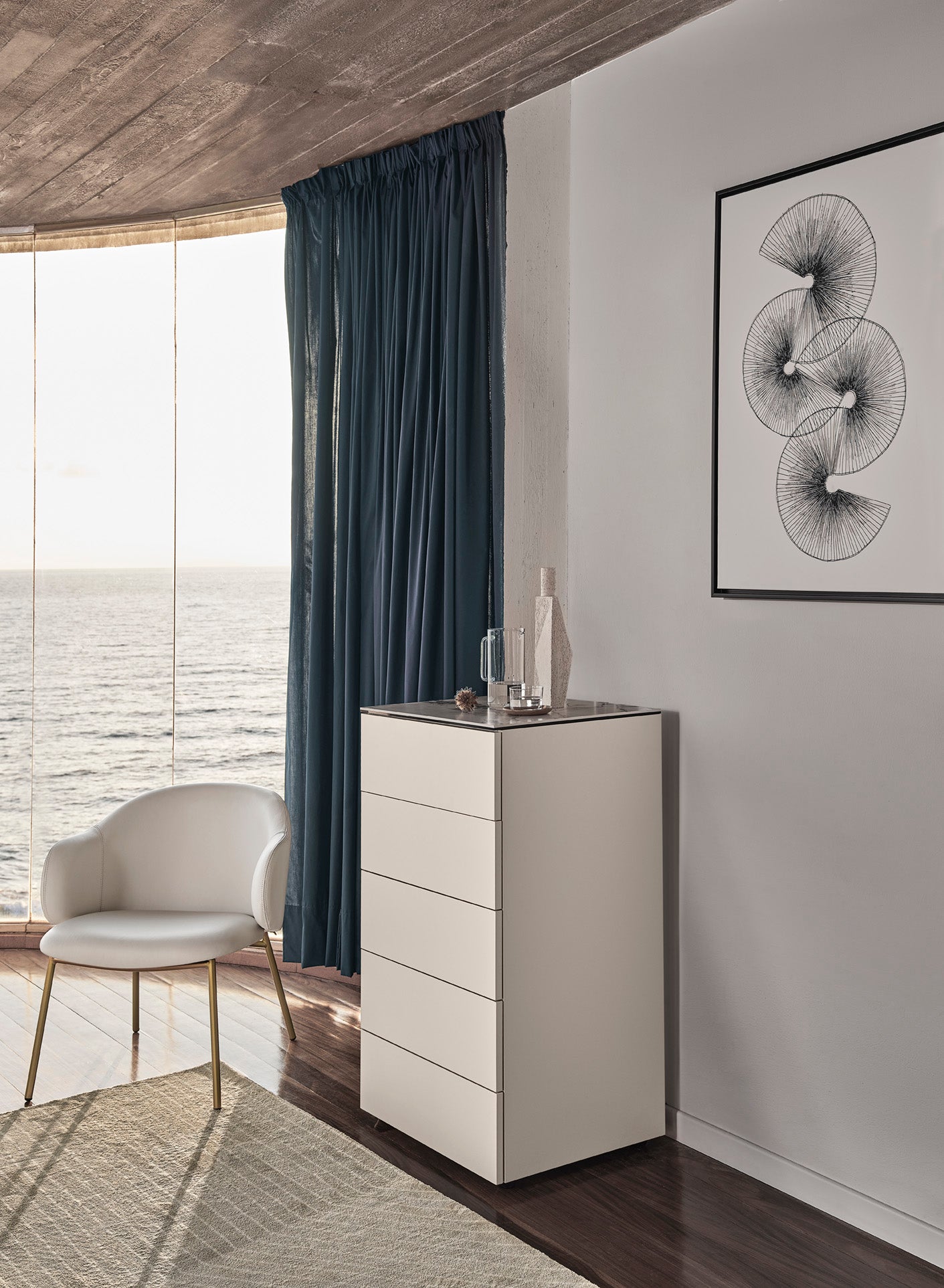 Sessel HOLLY gepolstert mit schwarzem Gestell