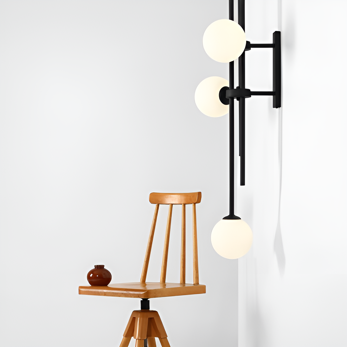 Three-point wall lamp HARMONY black