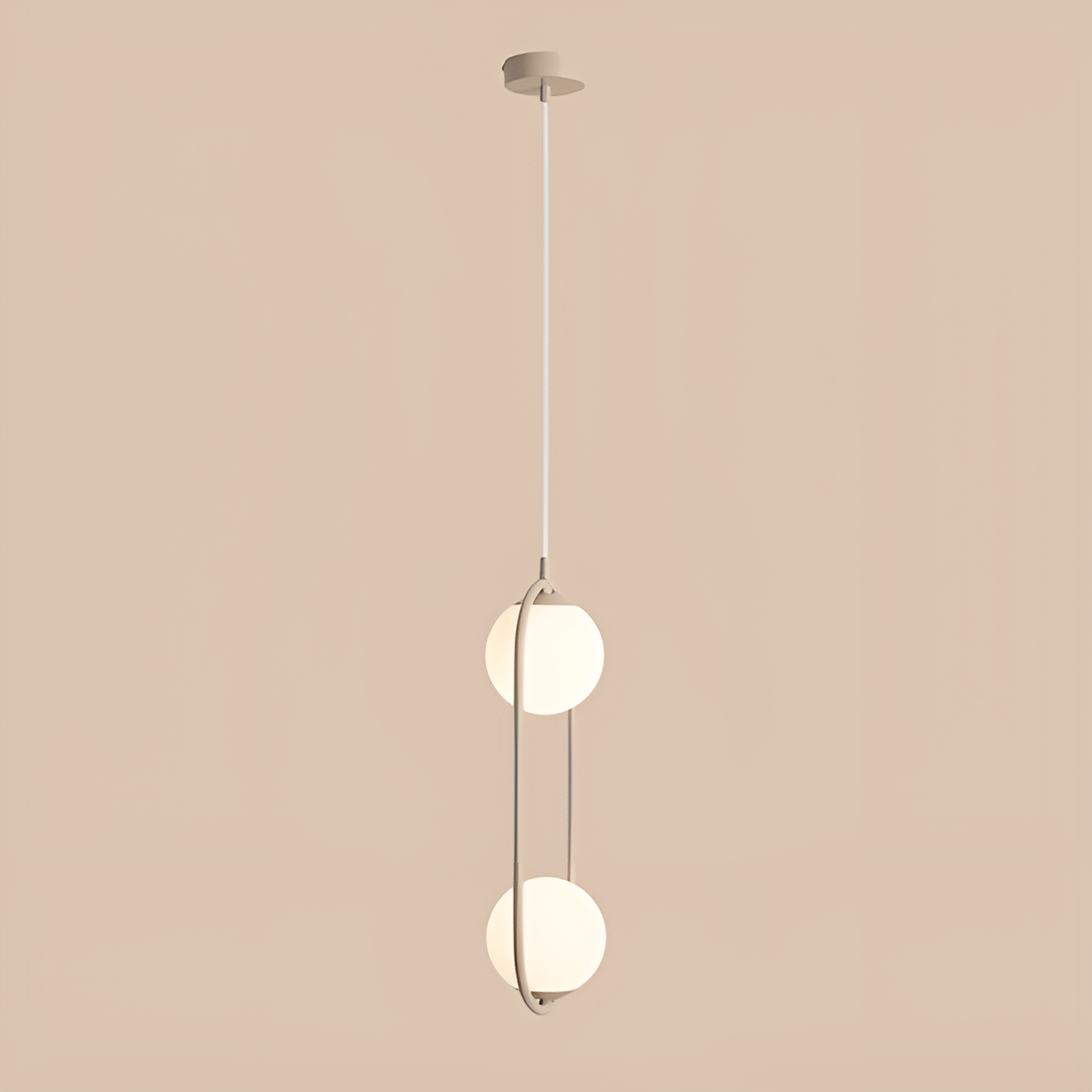 Riva Duo beige hanging lamp