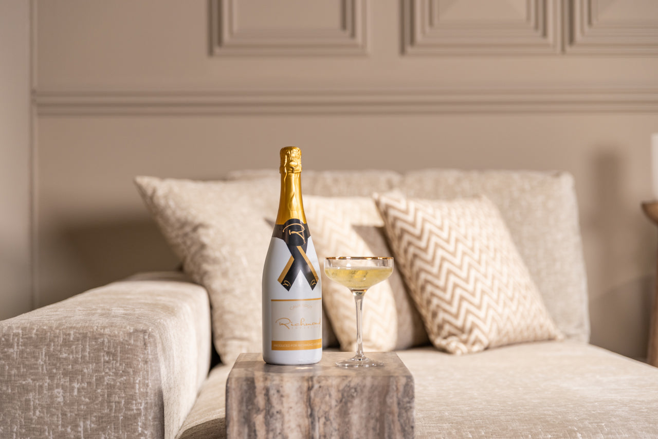 Beistelltisch DULCE grau-beige Marmor