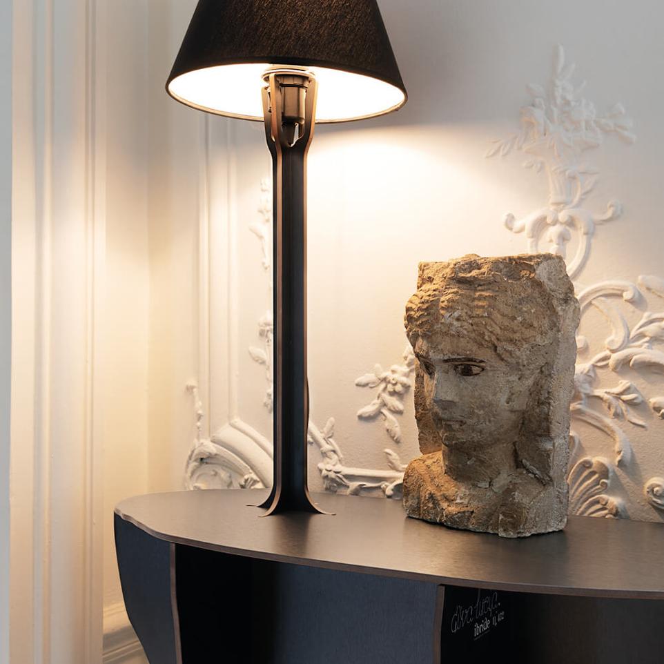 Konsolentisch mit Lampe DIVA LUCIA in Schwarz