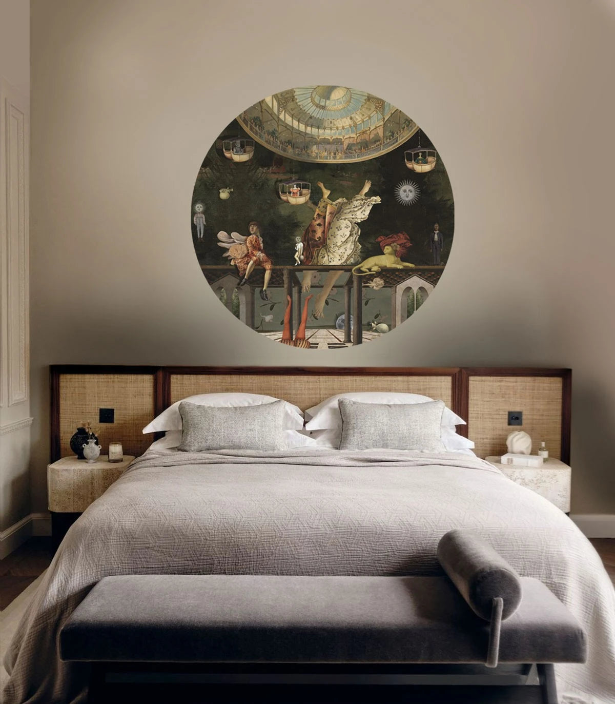 Wandleuchte DOTS LIGHTING - CAROUSEL grün mit Gold