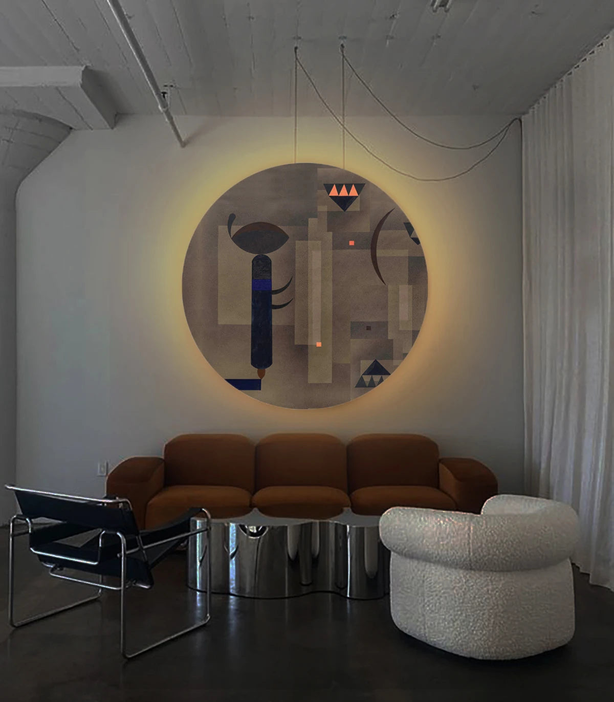 Wall Lamp DOTS LIGHTING - GLOOMY GEOMETRY brown