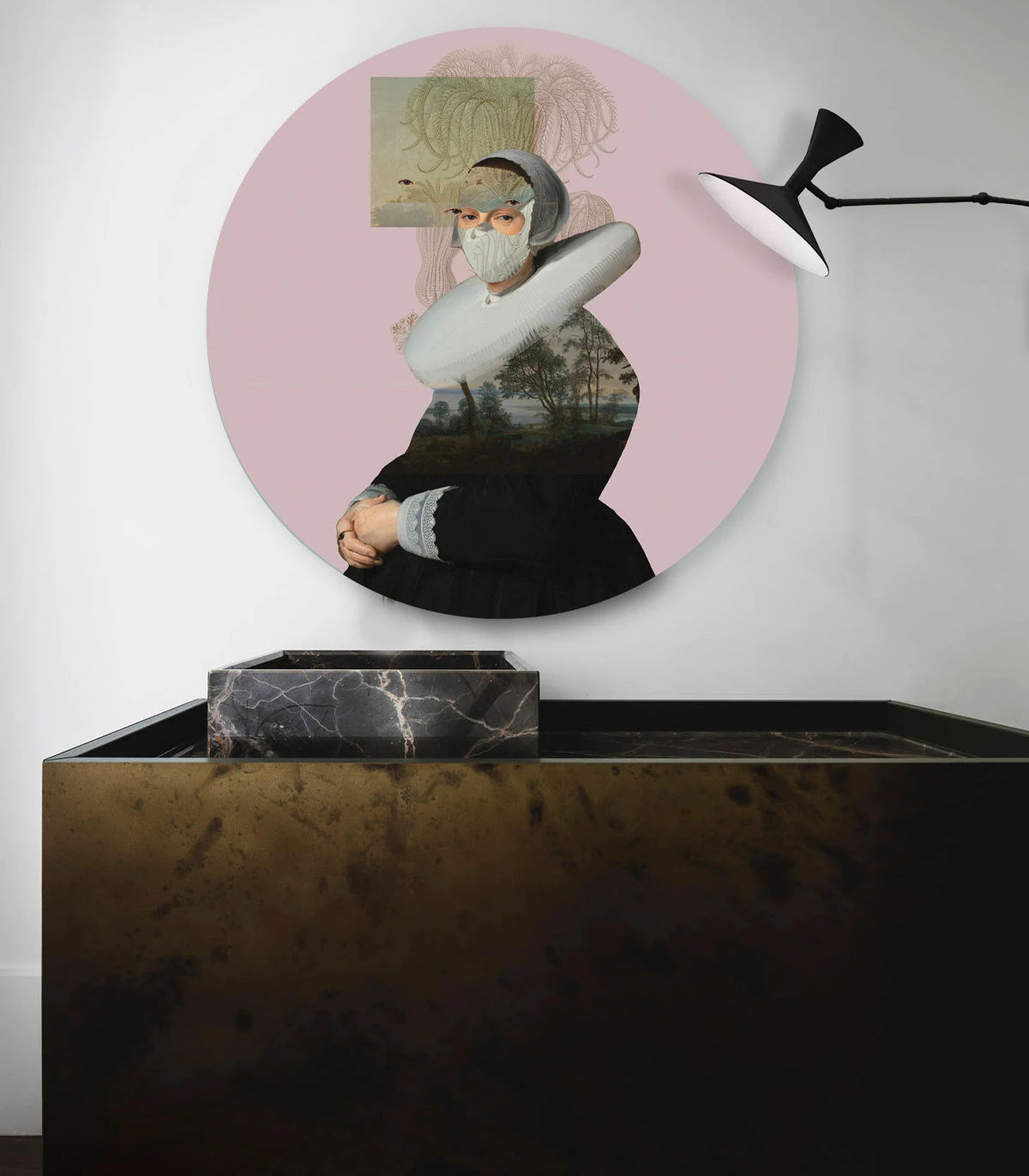 Wandleuchte DOTS LIGHTING - LANDSCAPE MUSE rosa