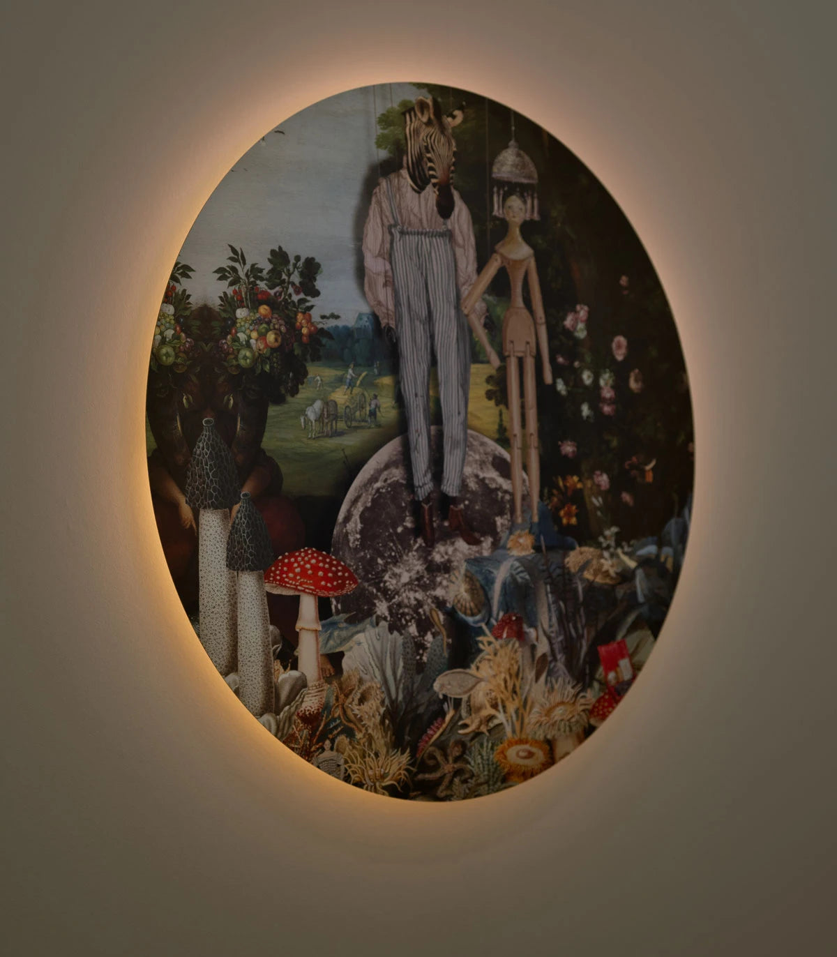 DOTS LIGHTING Wall Lamp - PUPPETS Dark Green with Blue