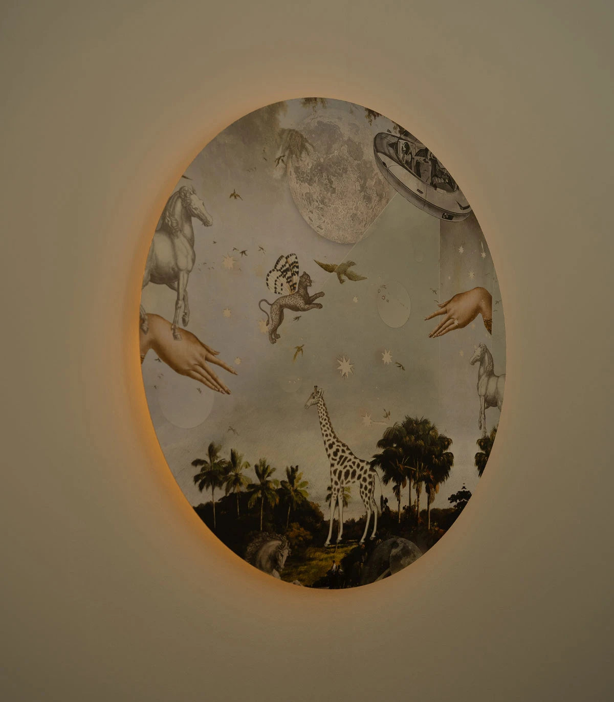 DOTS LIGHTING Wall Lamp - STARDUST SAFARI Dark Green with Blue