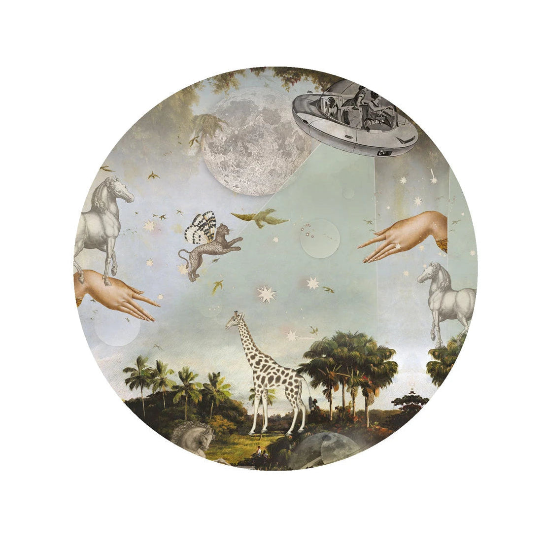 DOTS LIGHTING Wall Lamp - STARDUST SAFARI Dark Green with Blue