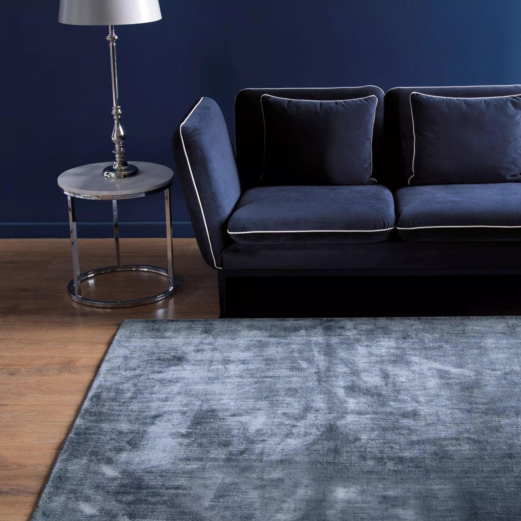 Dywan prostokątny LINEN ciemnoniebieski Carpet Decor Eye on Design