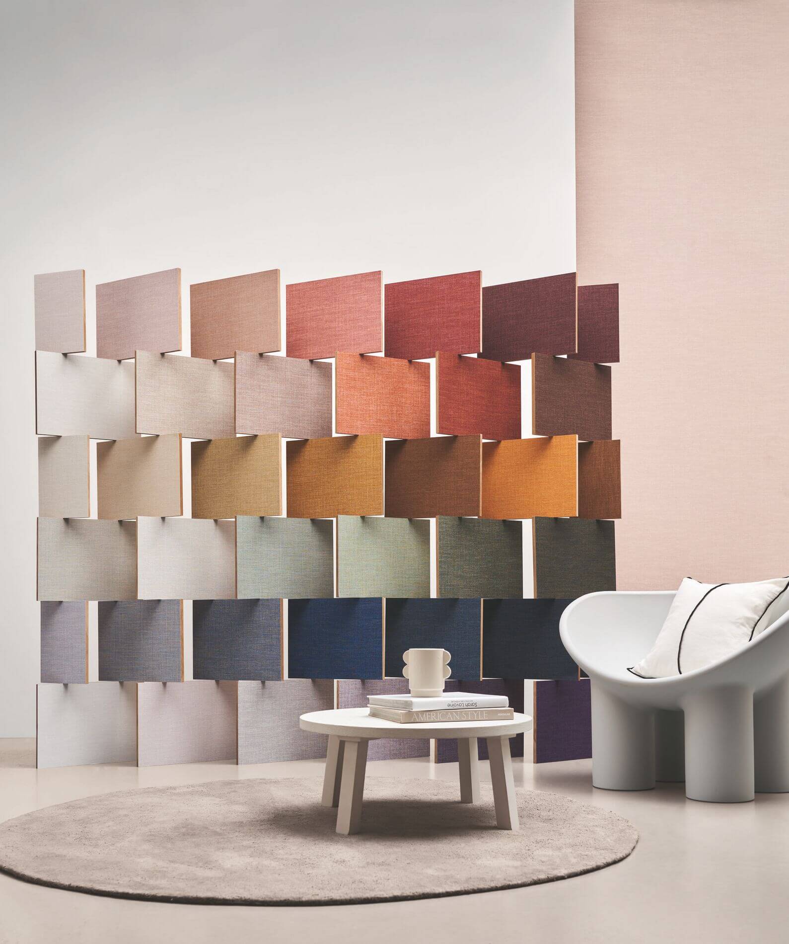 Strukturierte Tapete, die Leinenstoff imitiert SHINOK - CACTUS kaktusgrün