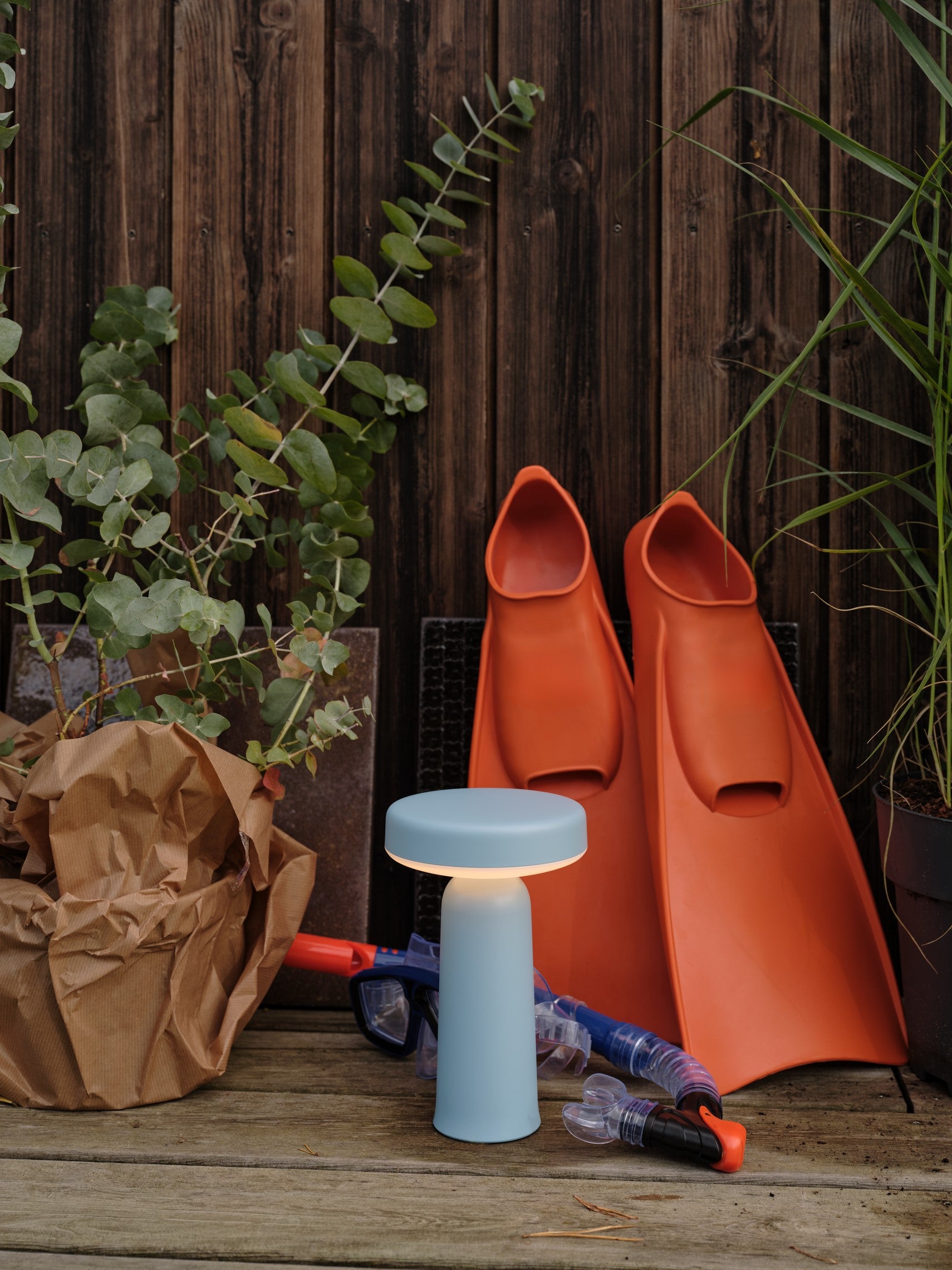 Tragbare Außenlampe EASE himmelblau