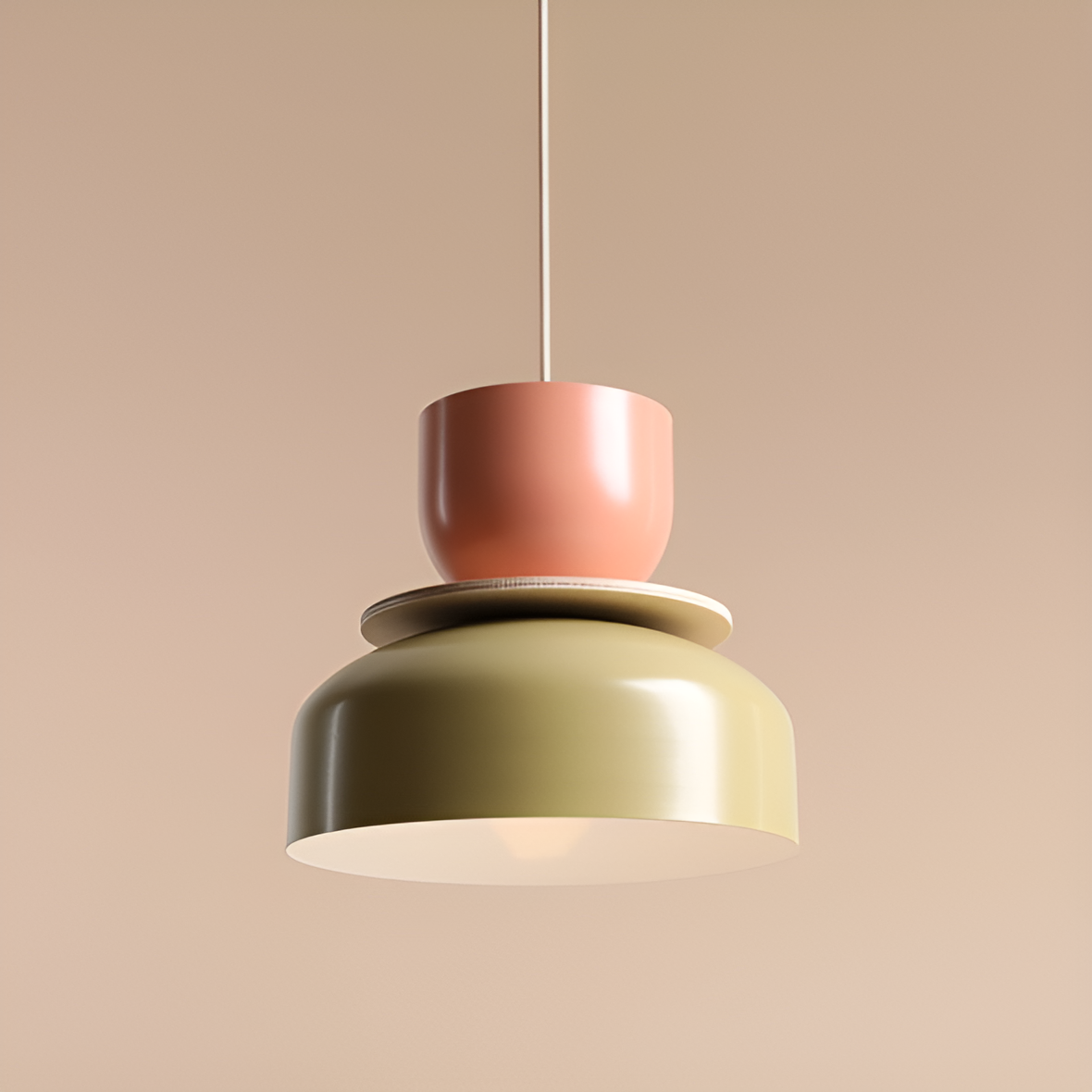 Hanging lamp for coral with pistachio