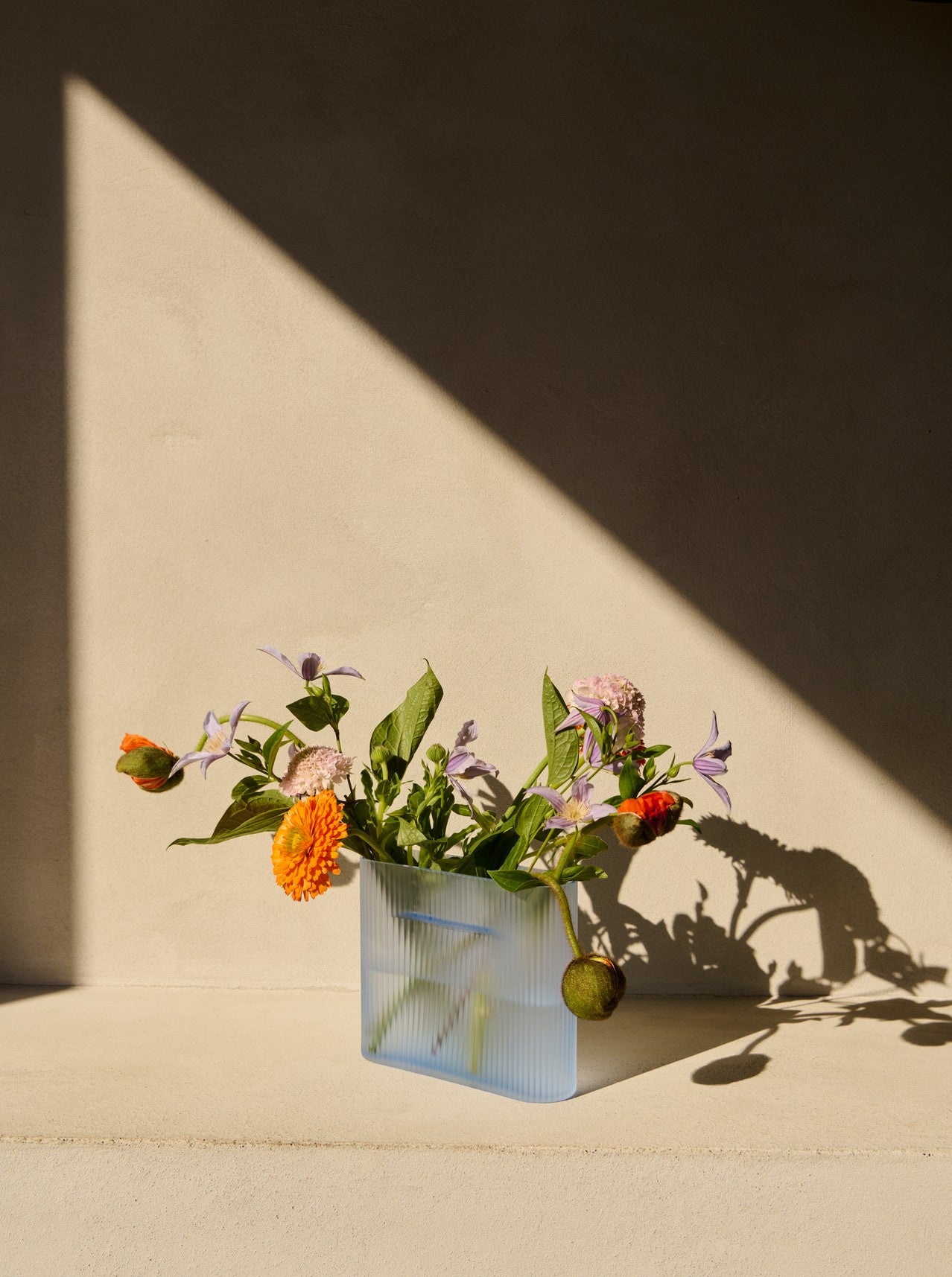Ridge Blue Vase