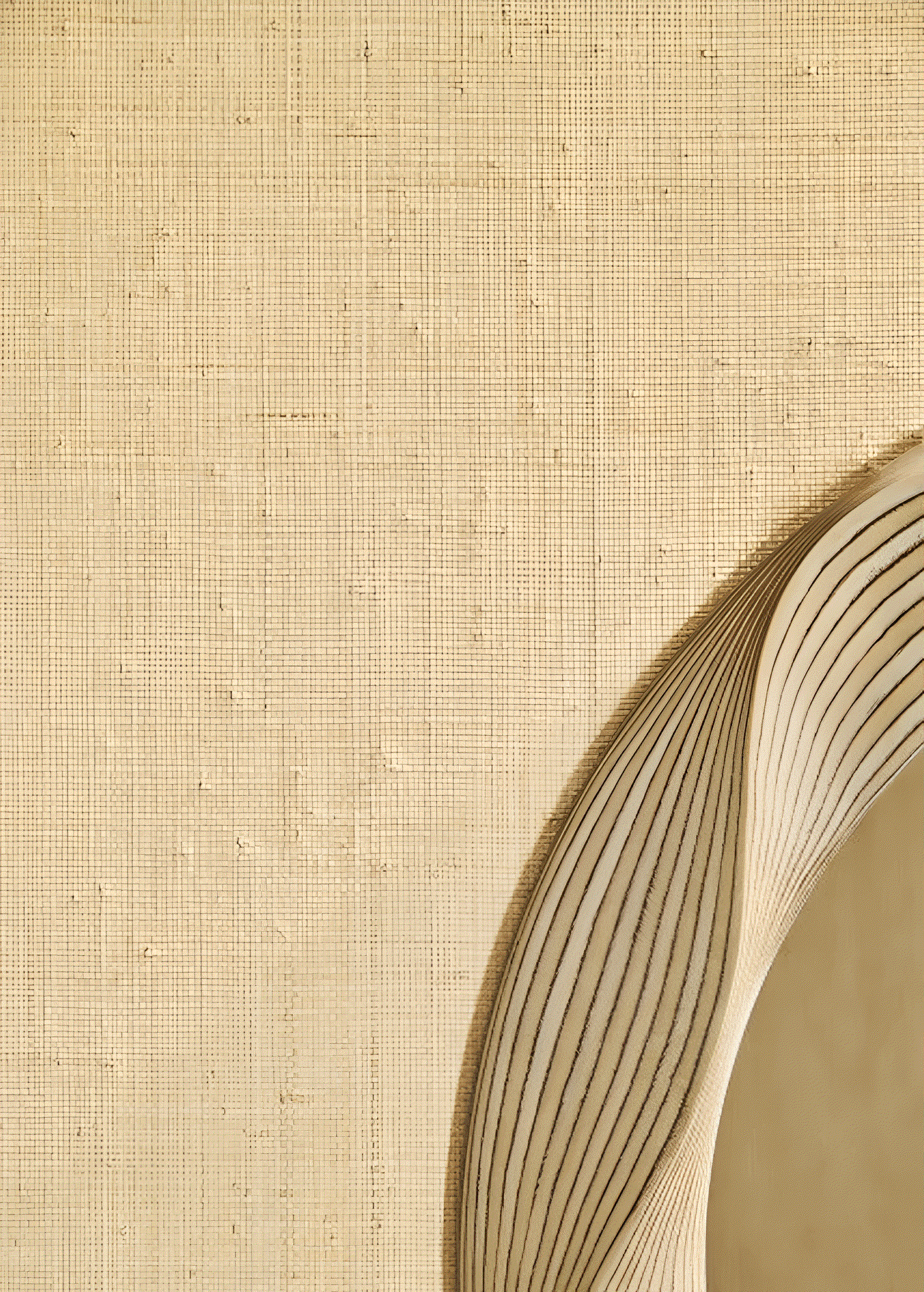 Strukturierte Naturtapete aus Raphia PALAWAN - NATUREL beige