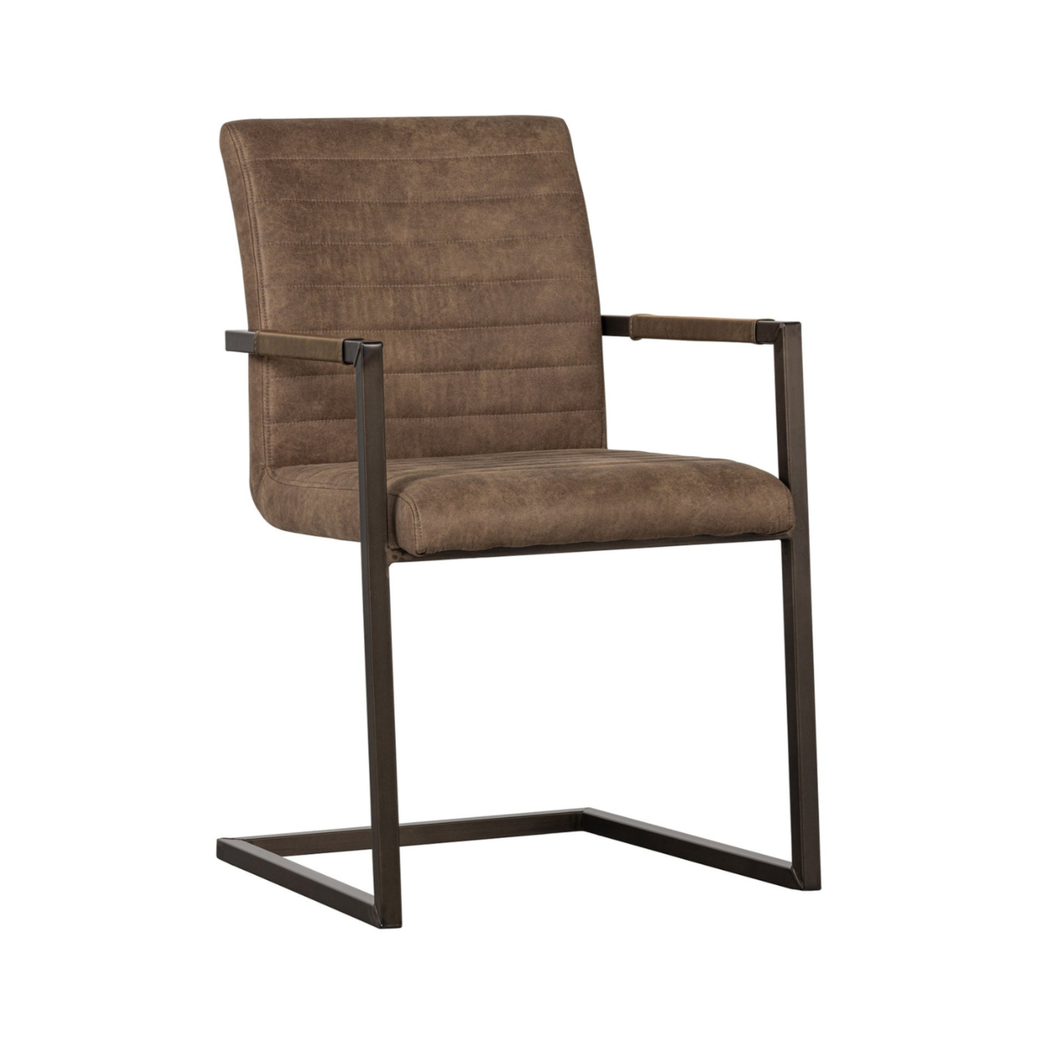 Brown Eco -Leder -Bass -Stuhl