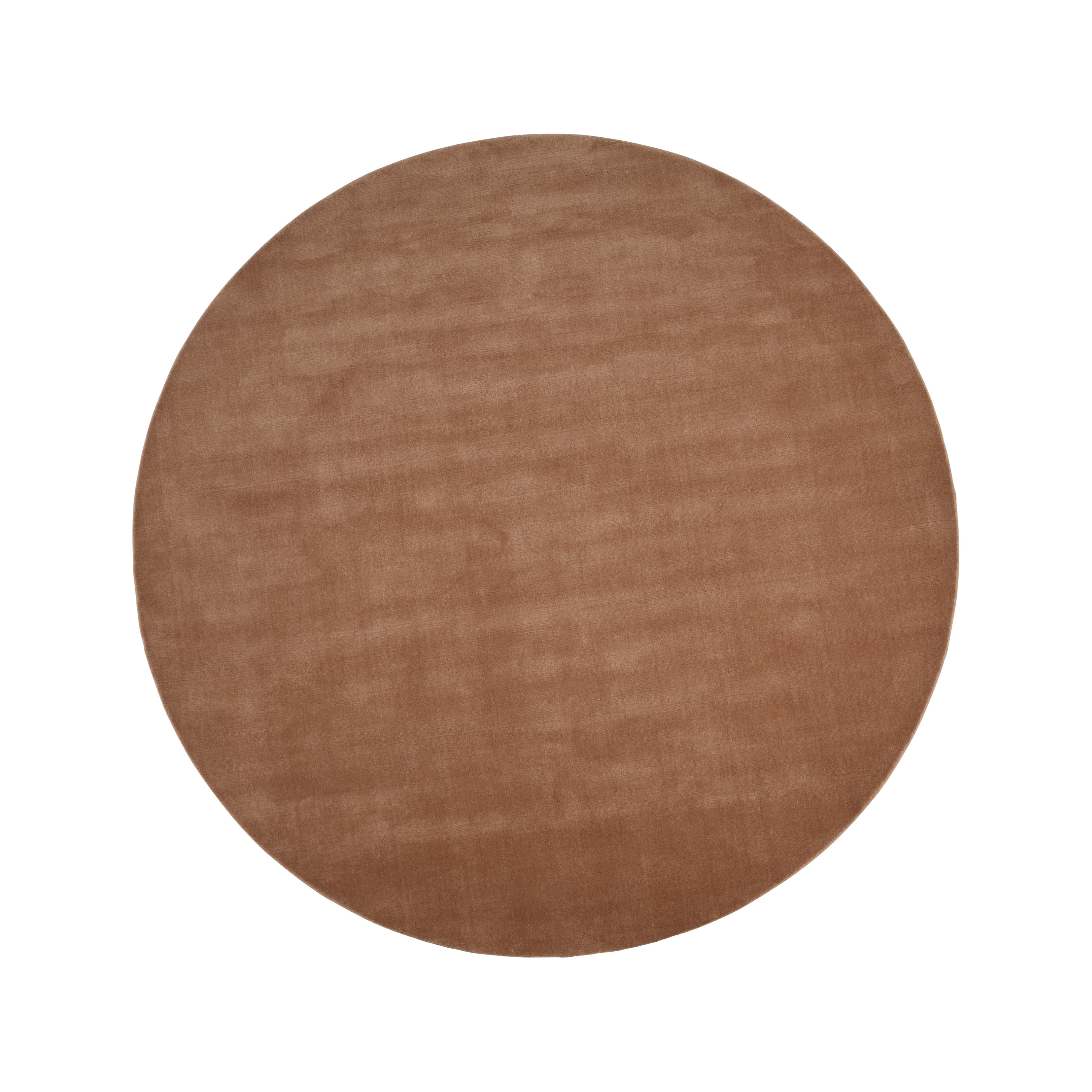 Round rug HALO CLOUD amber brown
