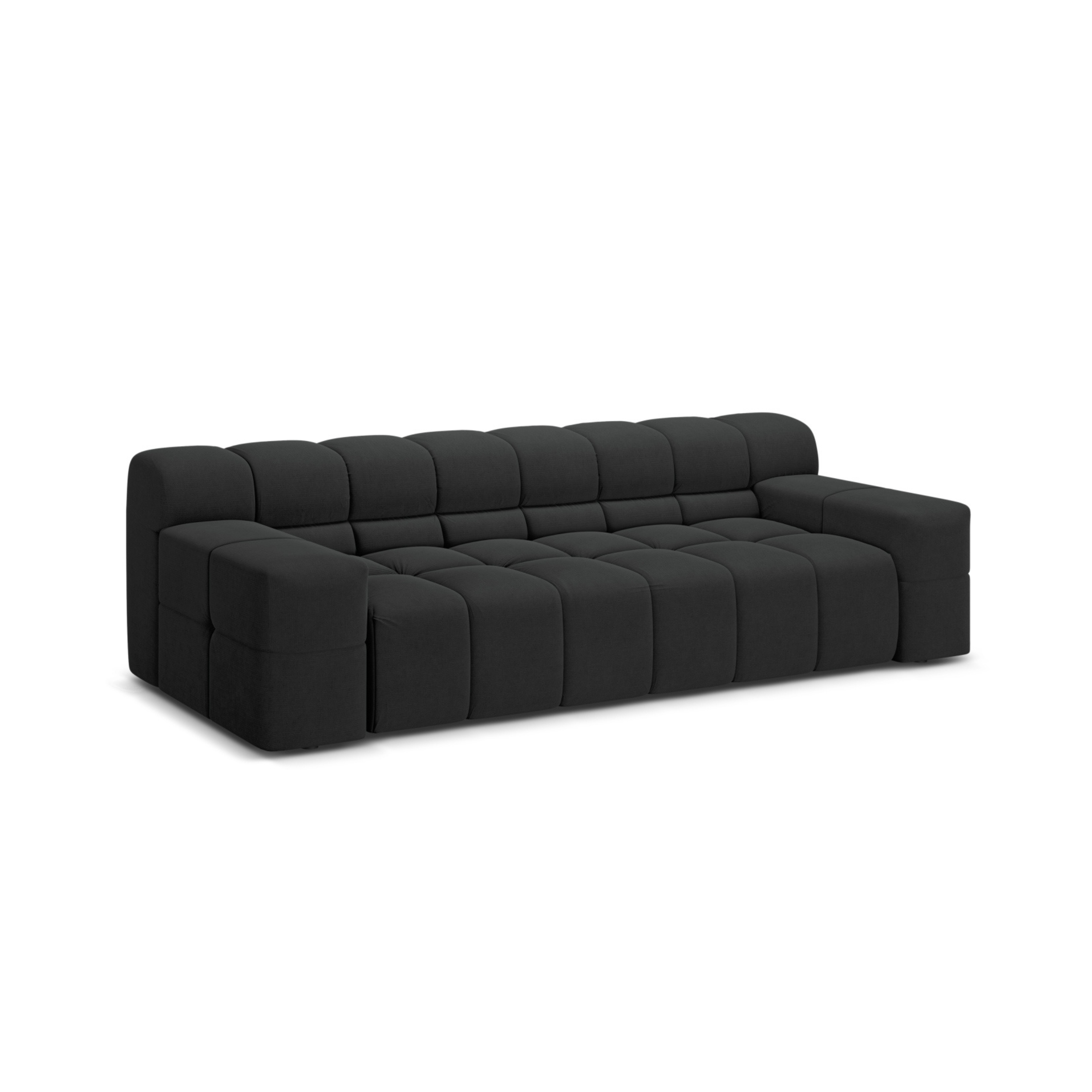 Sofa 3-Sitzer AGAVE anthrazitfarbener Chenille