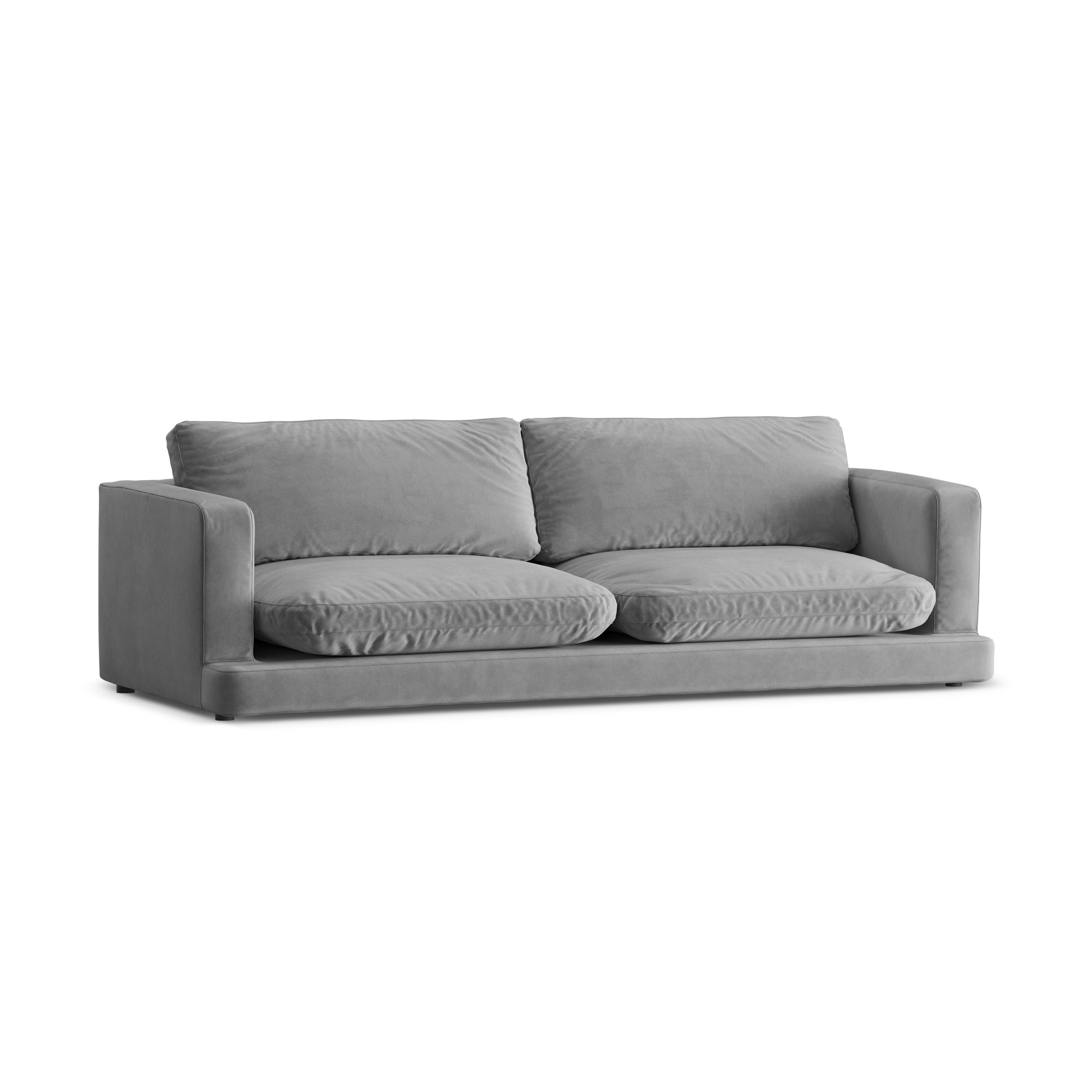 Velvet sofa for 4 people DAPHNE gray