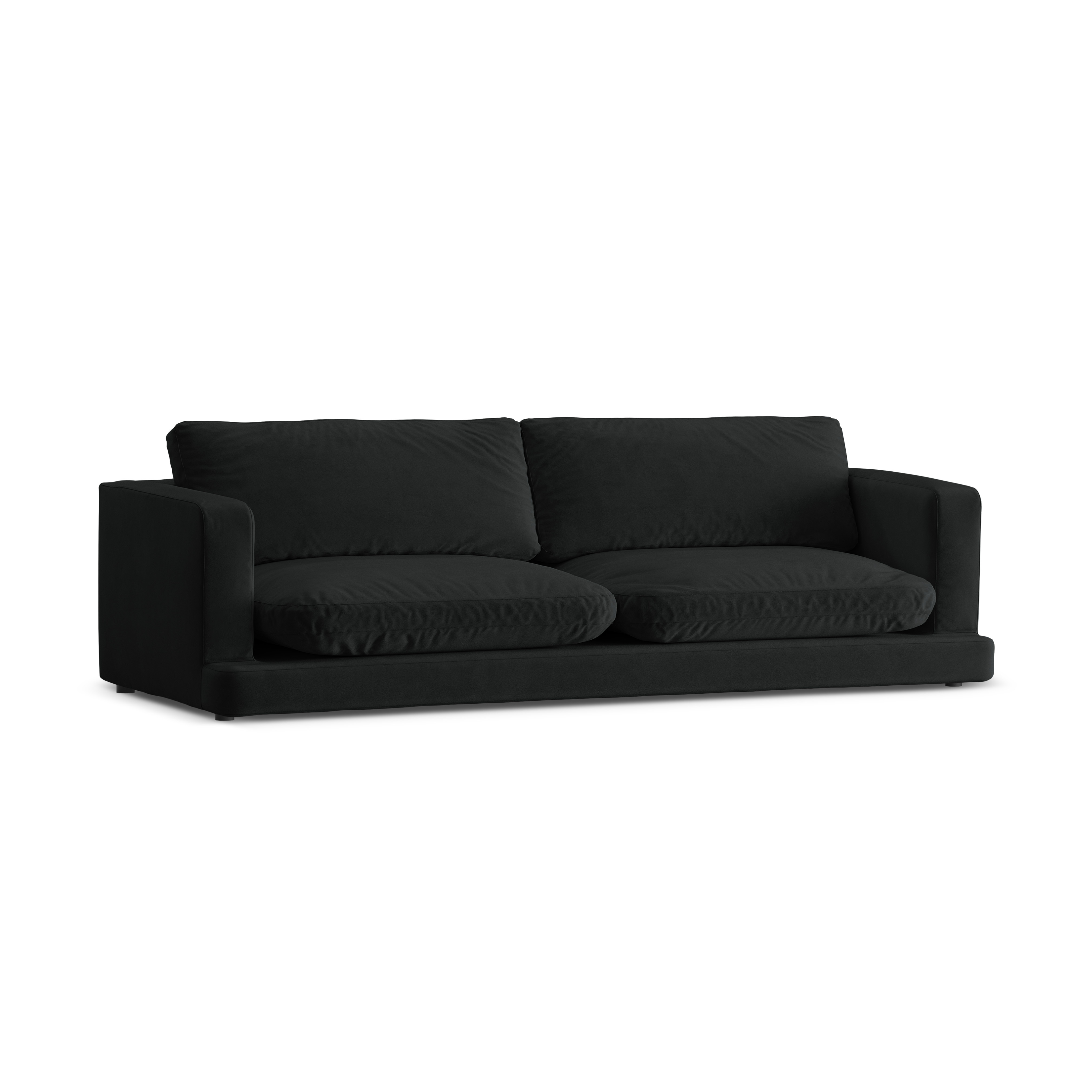 Velvet sofa for 4 people DAPHNE black
