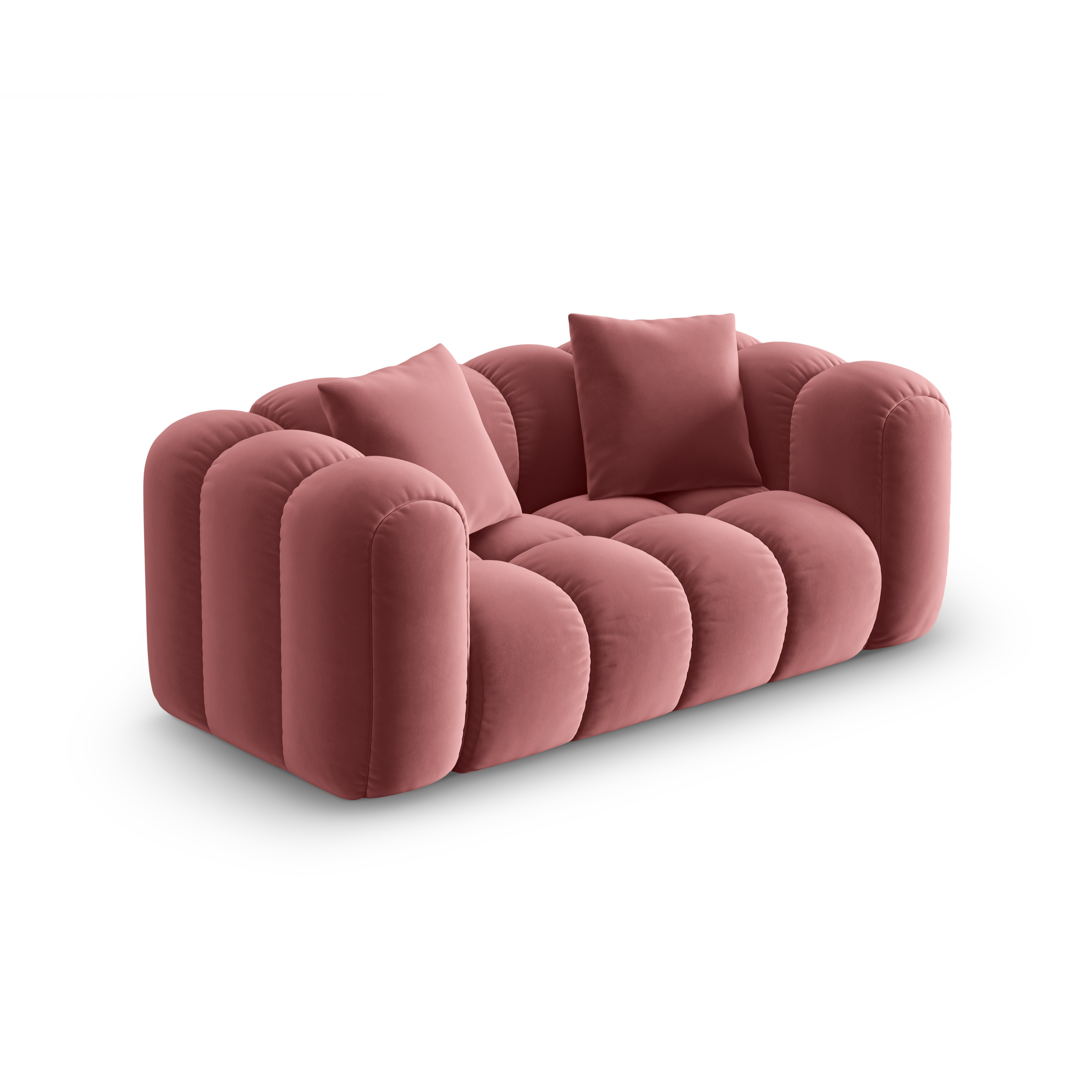 Samtsofa 2-sitzig ASTRO rosa