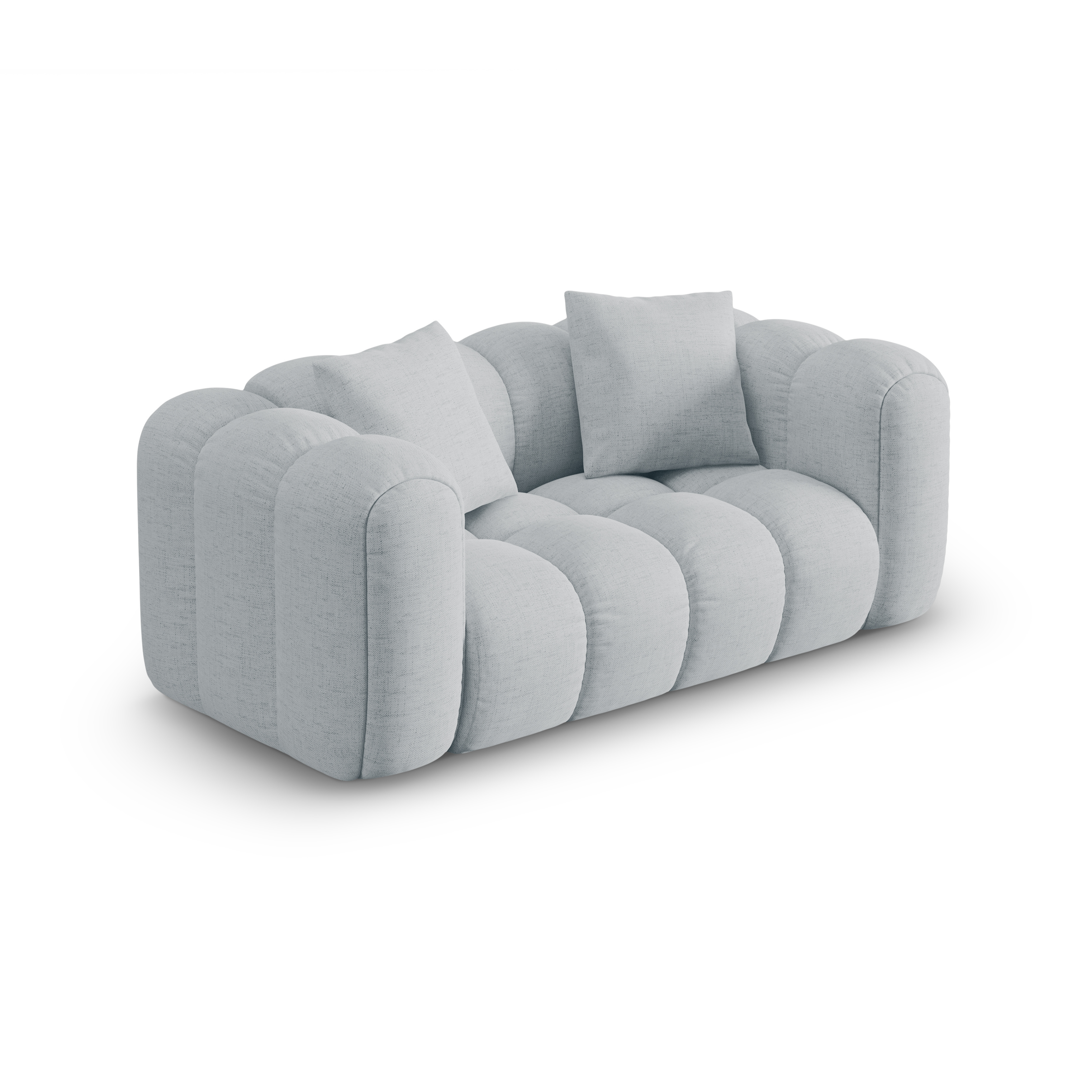 Sofa 2-sitzig ASTRO hellgrau Chenille