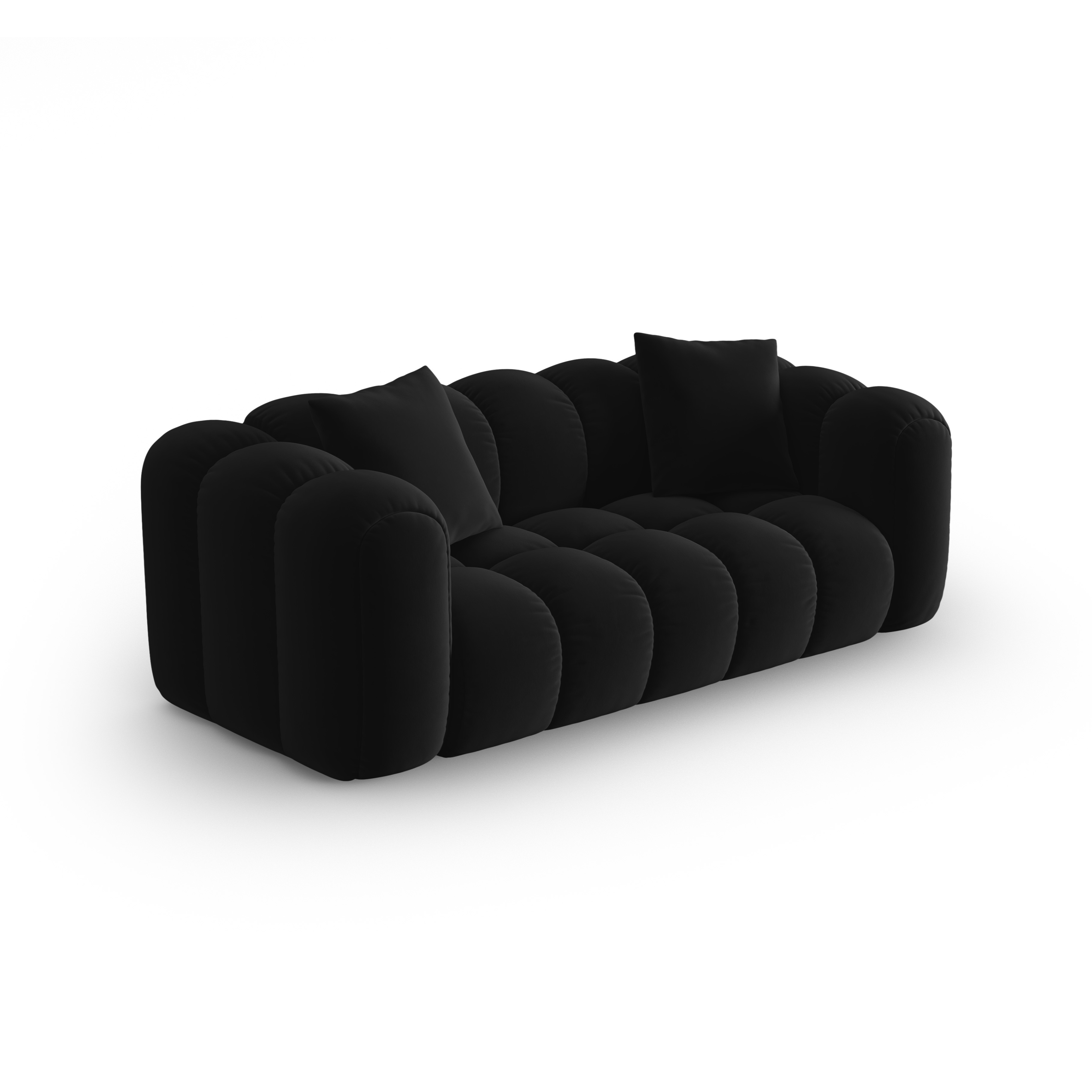 Sofa aksamitna 3-osobowa ASTRO czarny