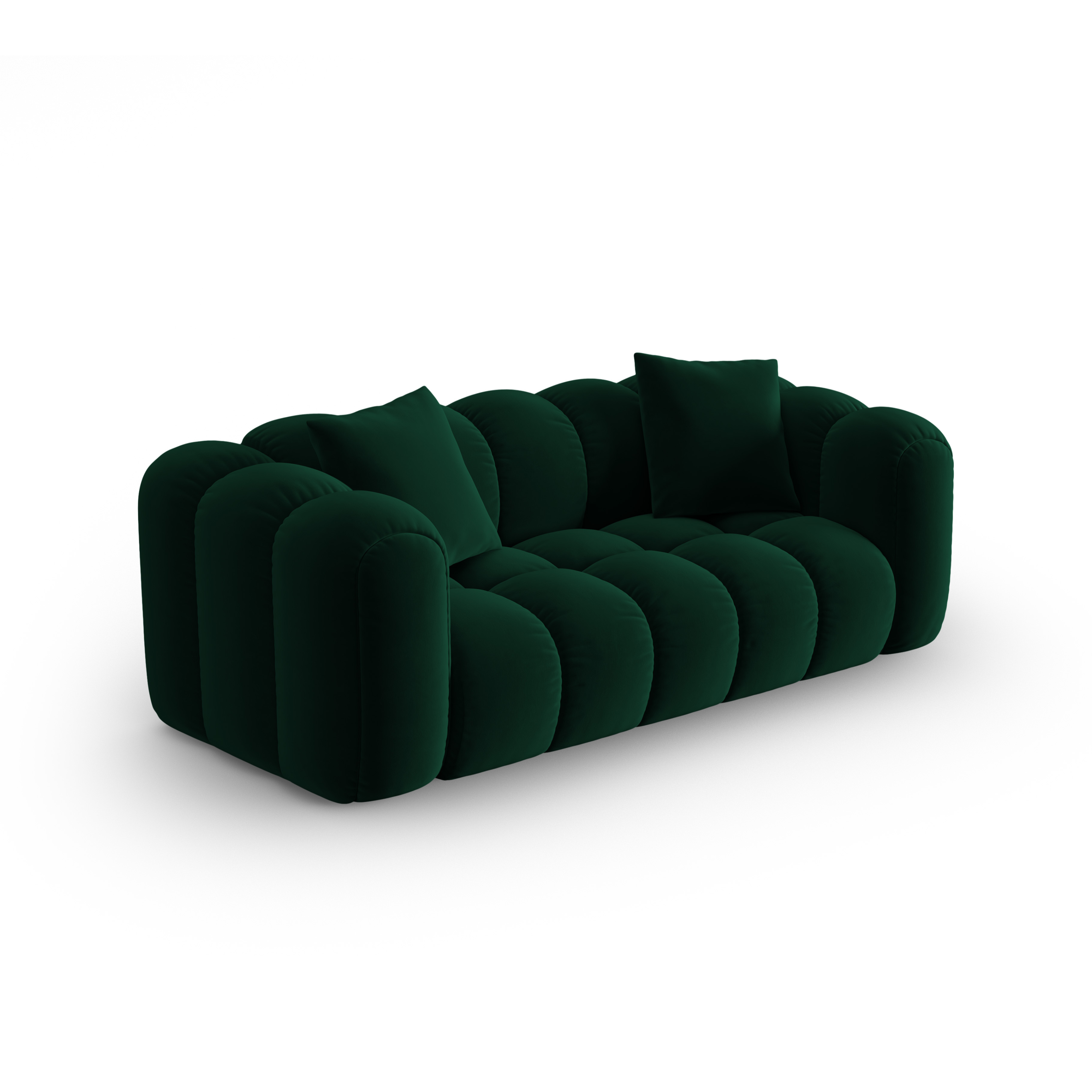 Velvet 3-Seater Sofa ASTRO Bottle Green