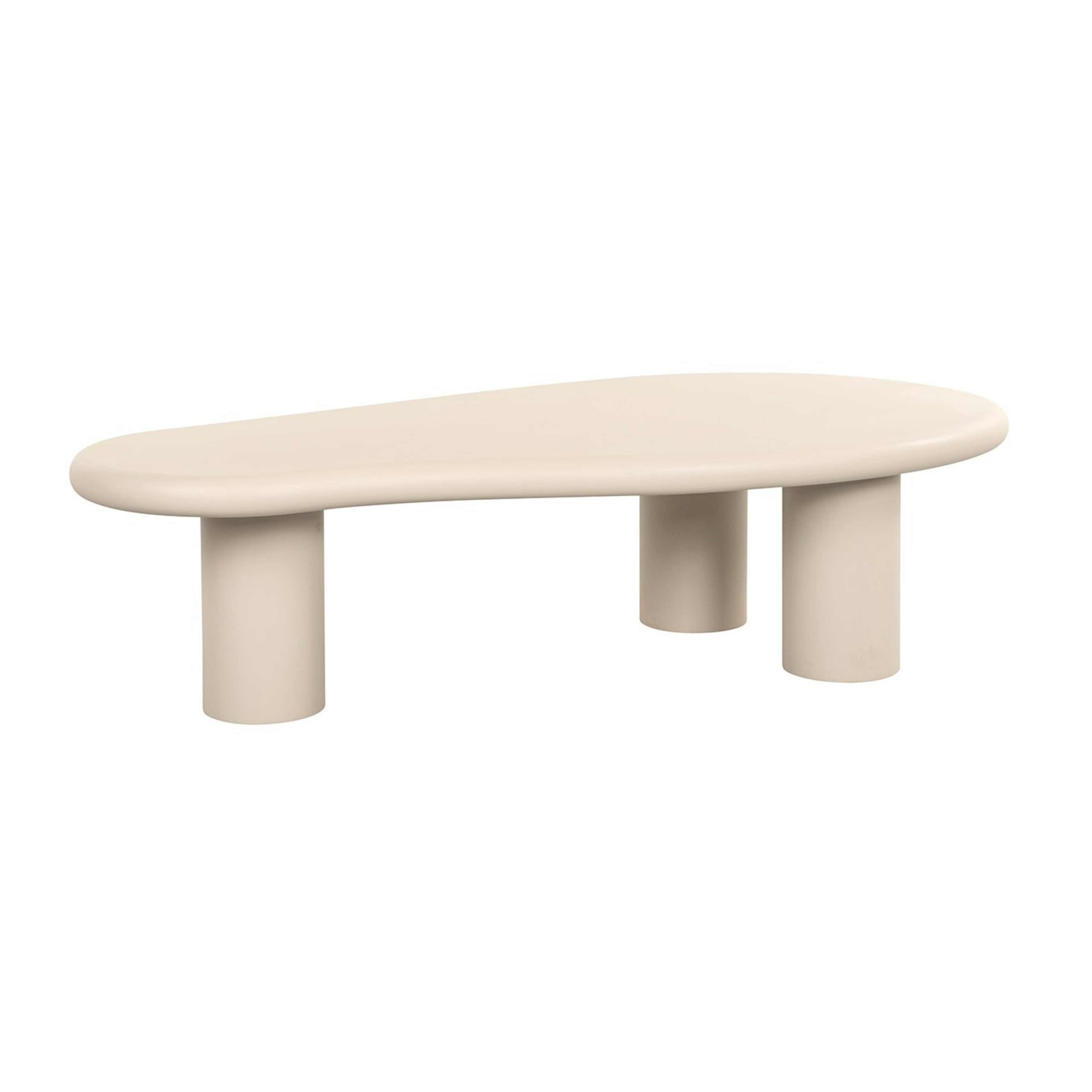 CLAYTON beige three-legged coffee table