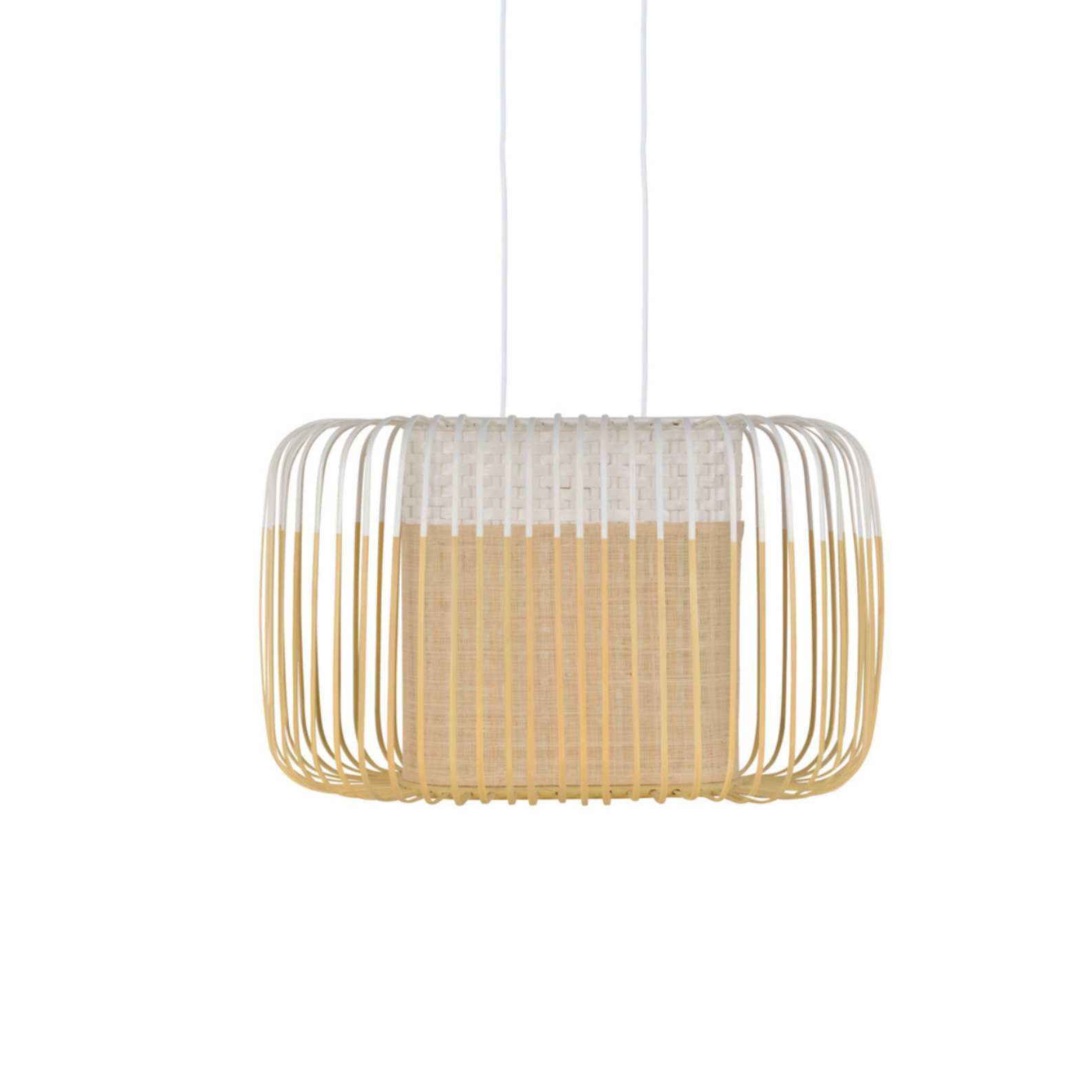 Bambus -Ovalhanglampe