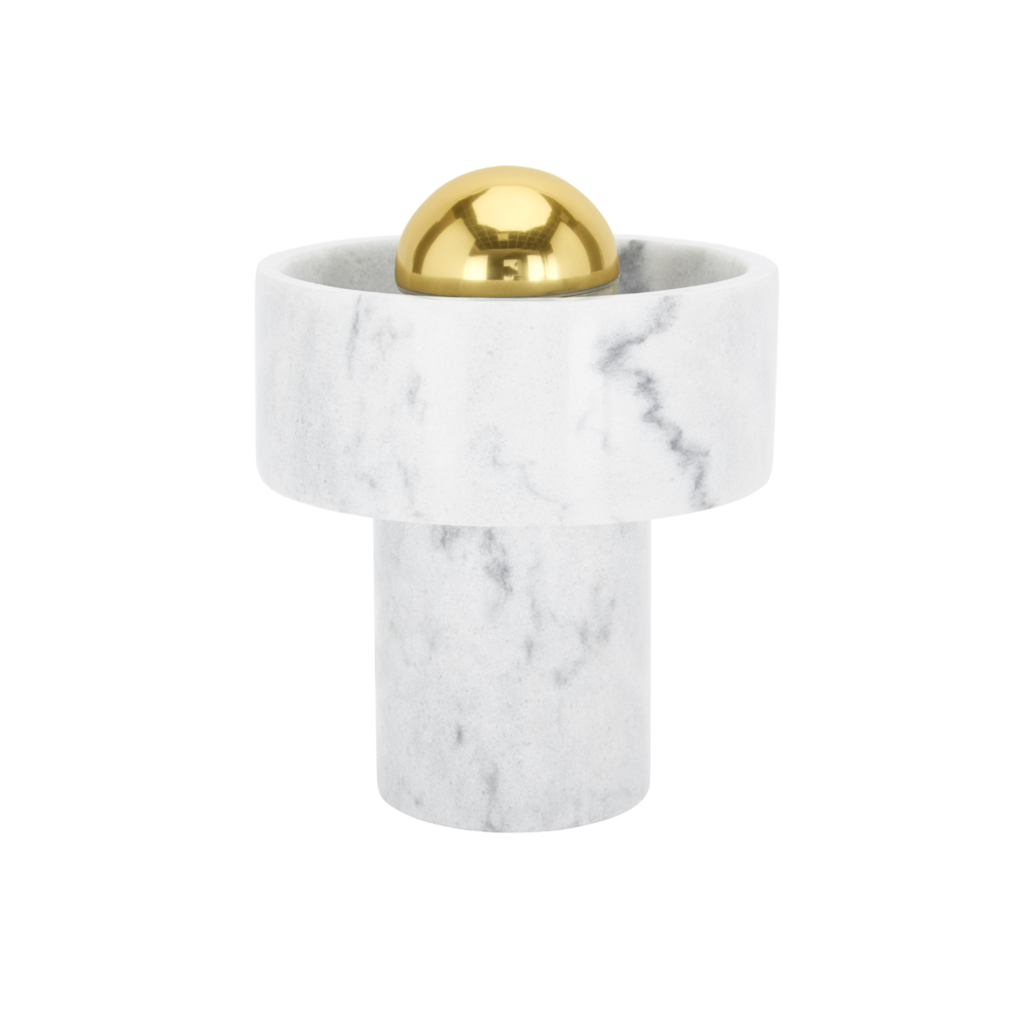 Tragbarer Lampenstein Marmor mit goldenem Finish