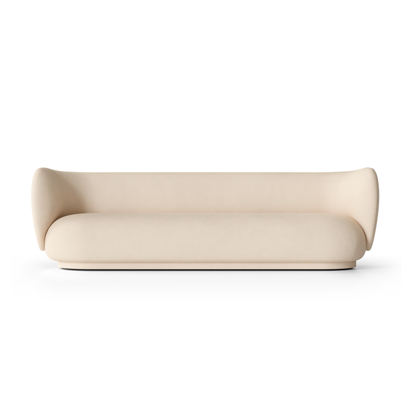 Rico bürstete 4-Personen-Sofa gebrochen weiß