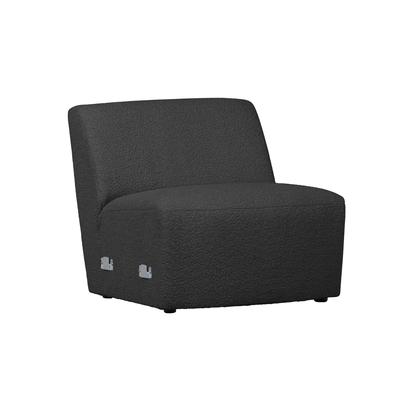 Modulares Sofa COCO - Element in dunkelgrauem Boucle