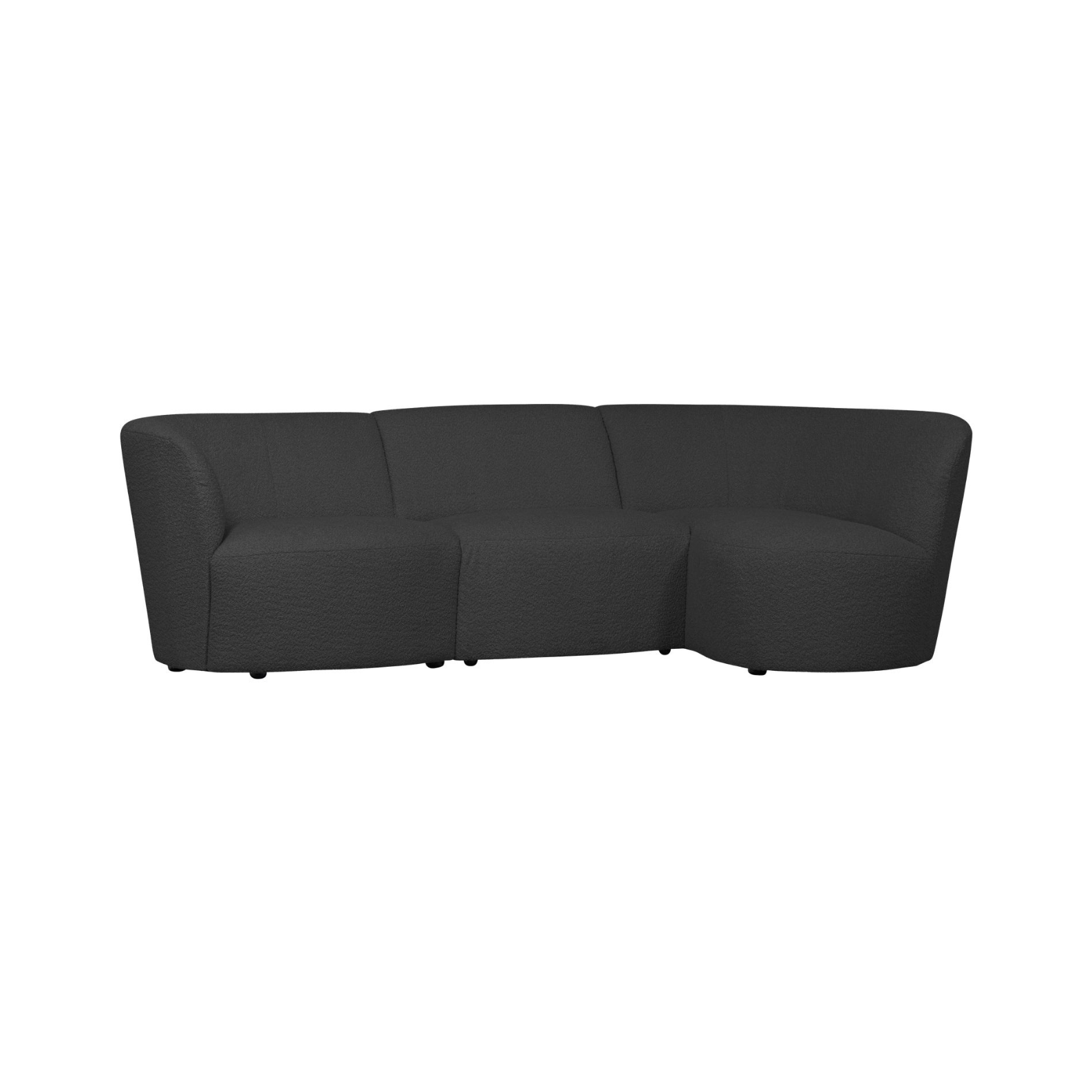 Rechts -Ecke Coco Dunkelgrau Boucle