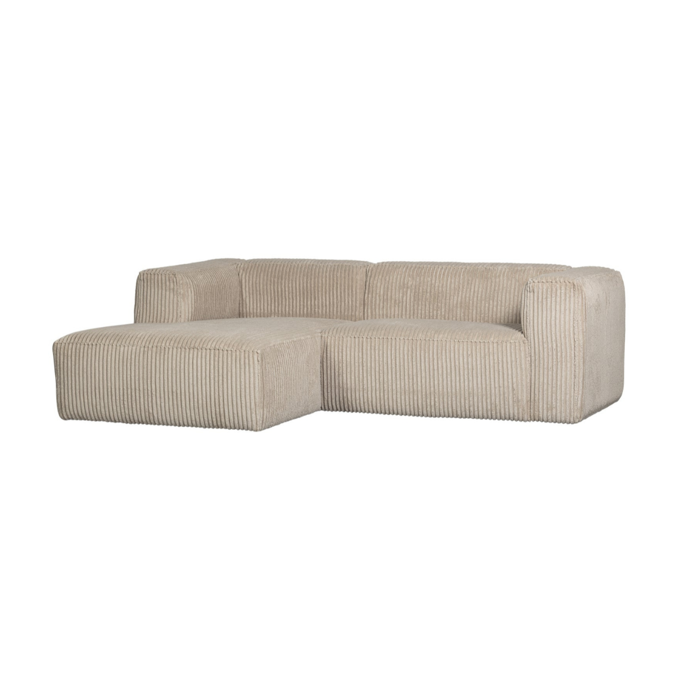 Left -handed corner Bean beige corduroy