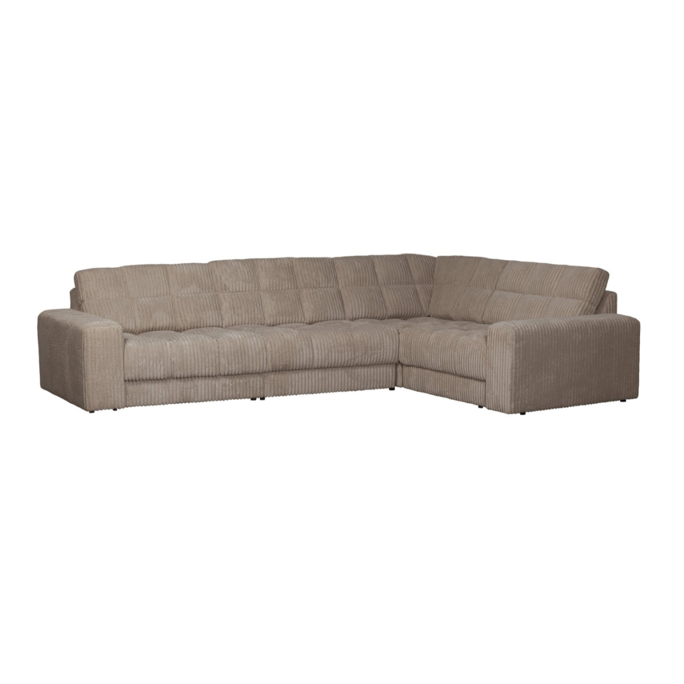 Sofa mit rechter Ecke SECOND DATE braunes Cord